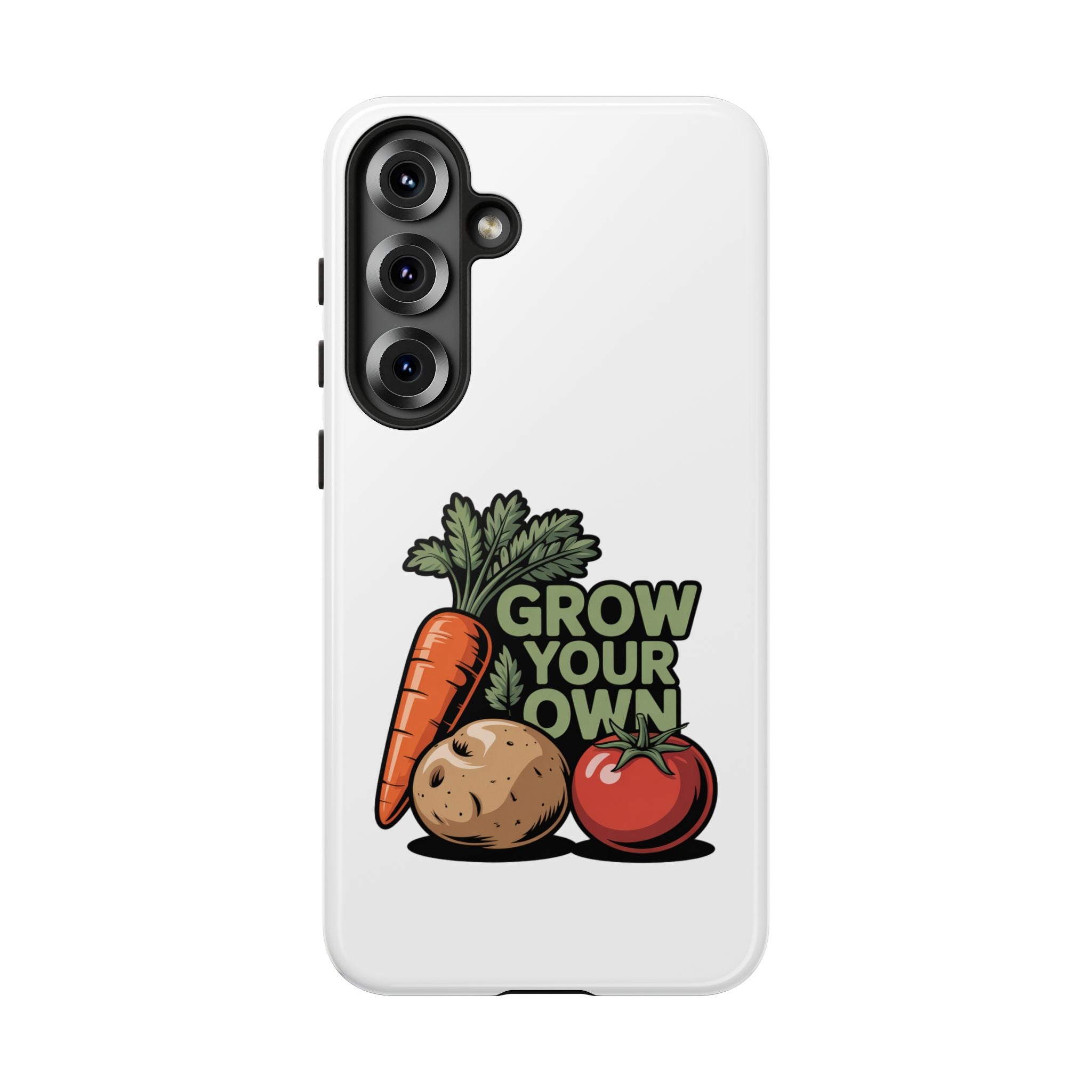 Grow Your Own Vegetables Phone Case — Gardening Carrot Potato Tomato Design