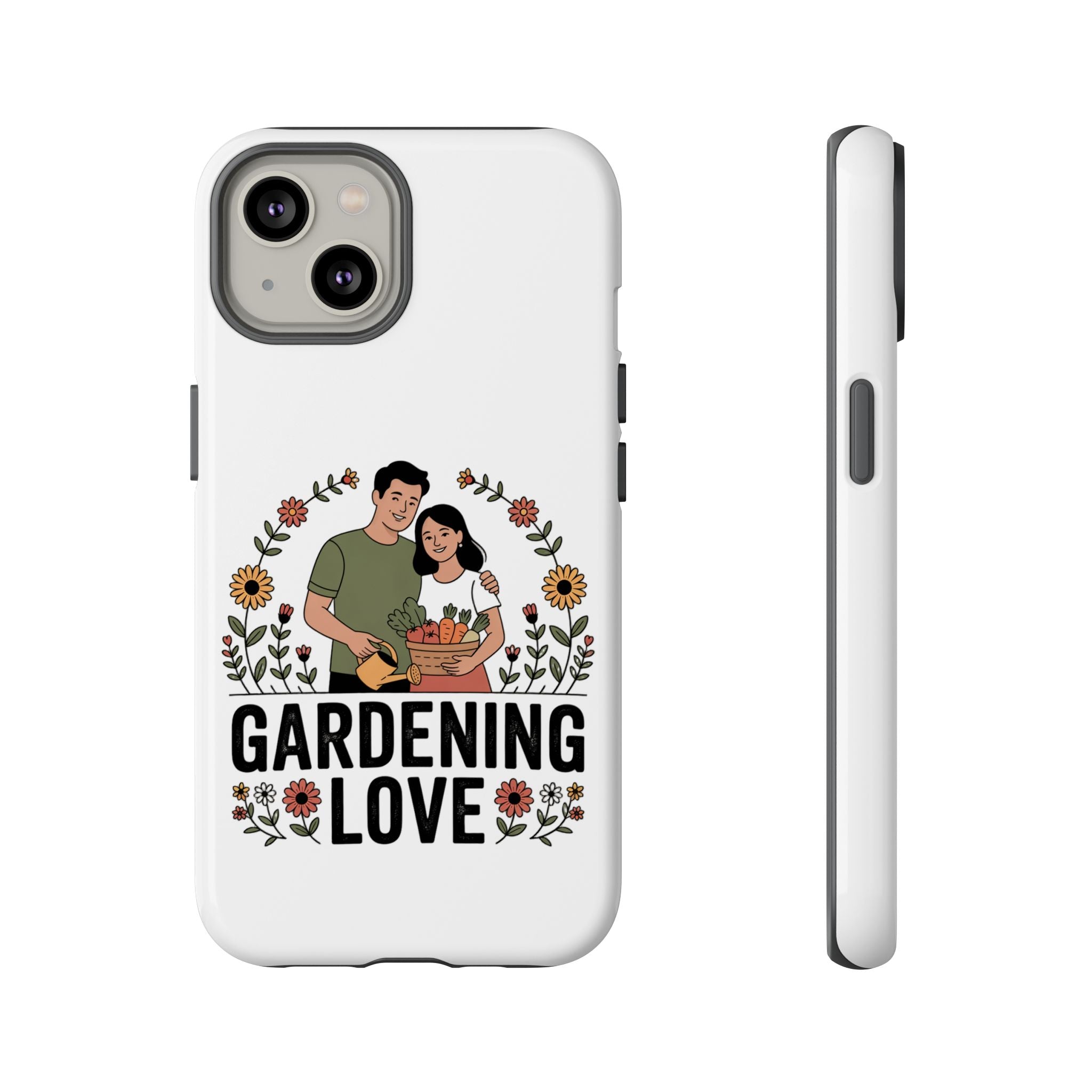 Gardening Love Phone Case — Floral Couple Protective Phone Cover
