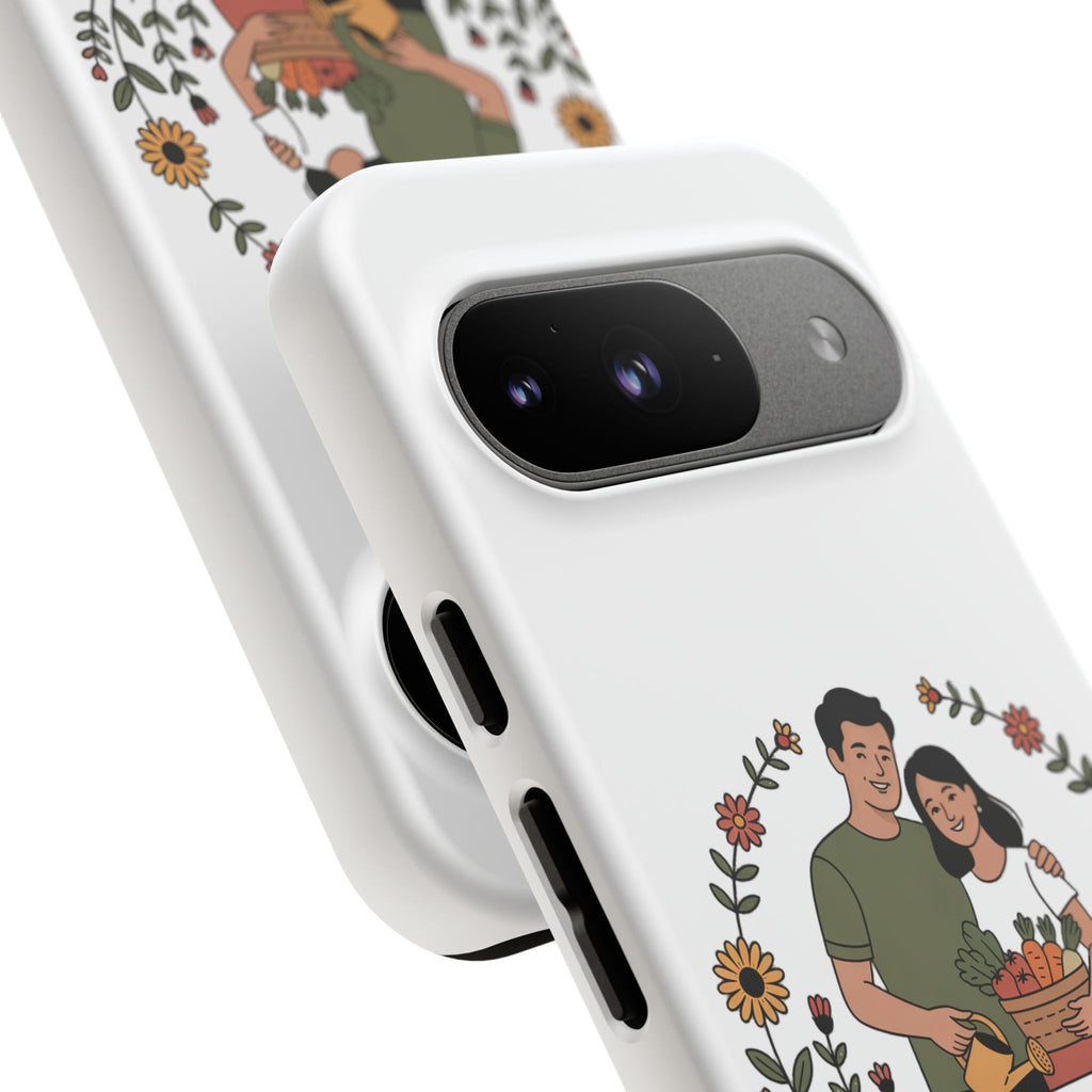 Gardening Love Phone Case — Floral Couple Protective Phone Cover