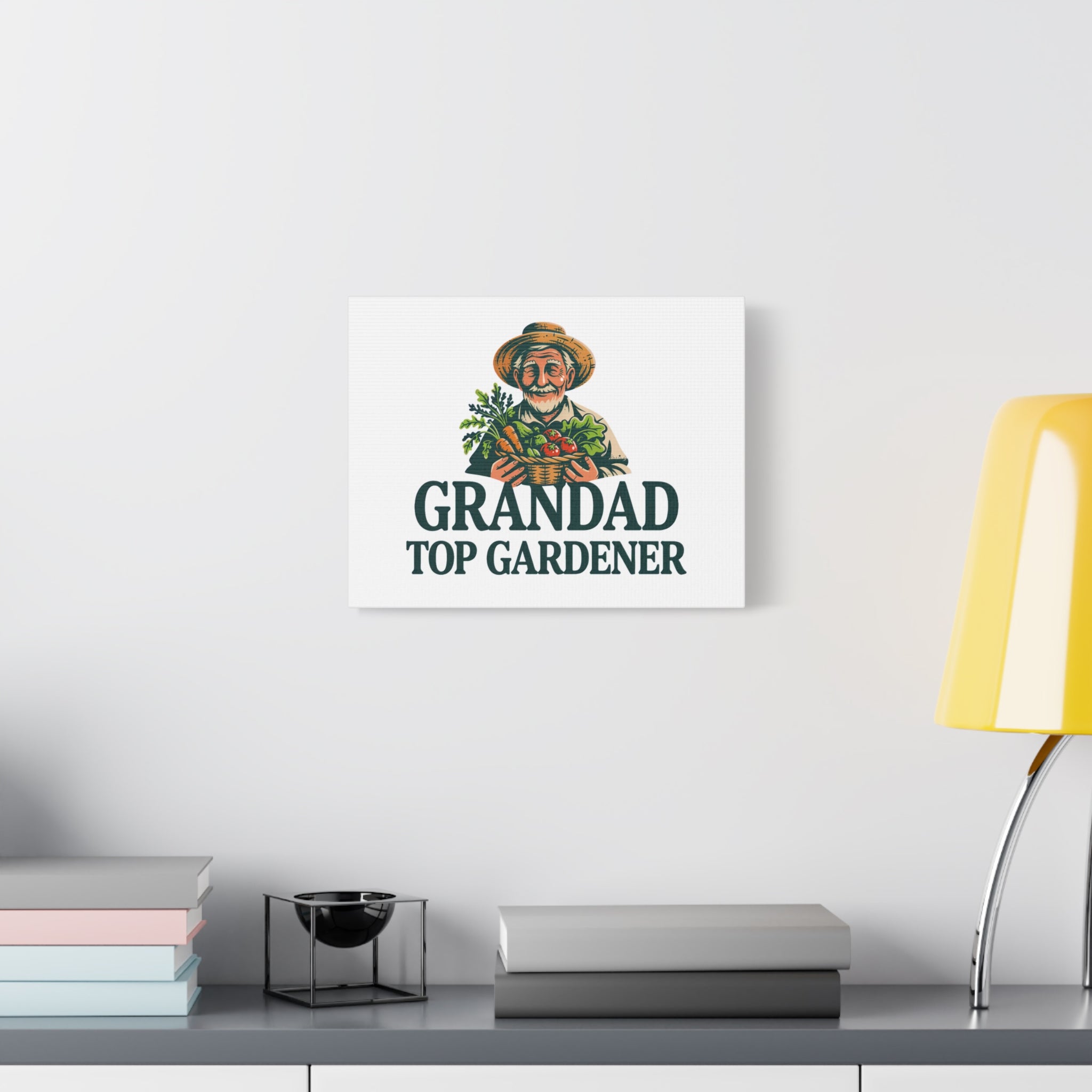 Grandad Top Gardener Canvas – Stretched Matte Wall Art