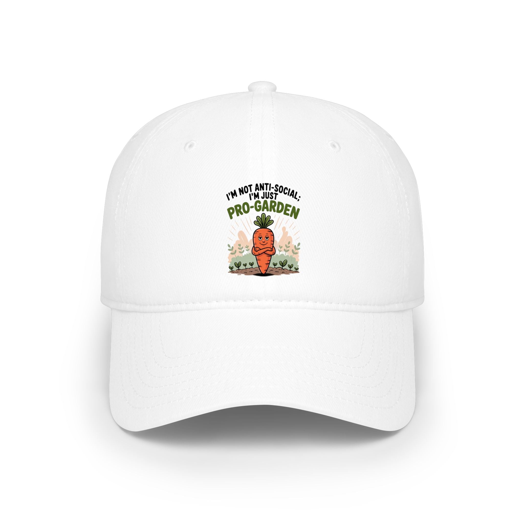 Low Profile Baseball Cap – “I’m Not Anti-Social, I’m Just Plant Obsessed” Cute Cactus Graphic Hat