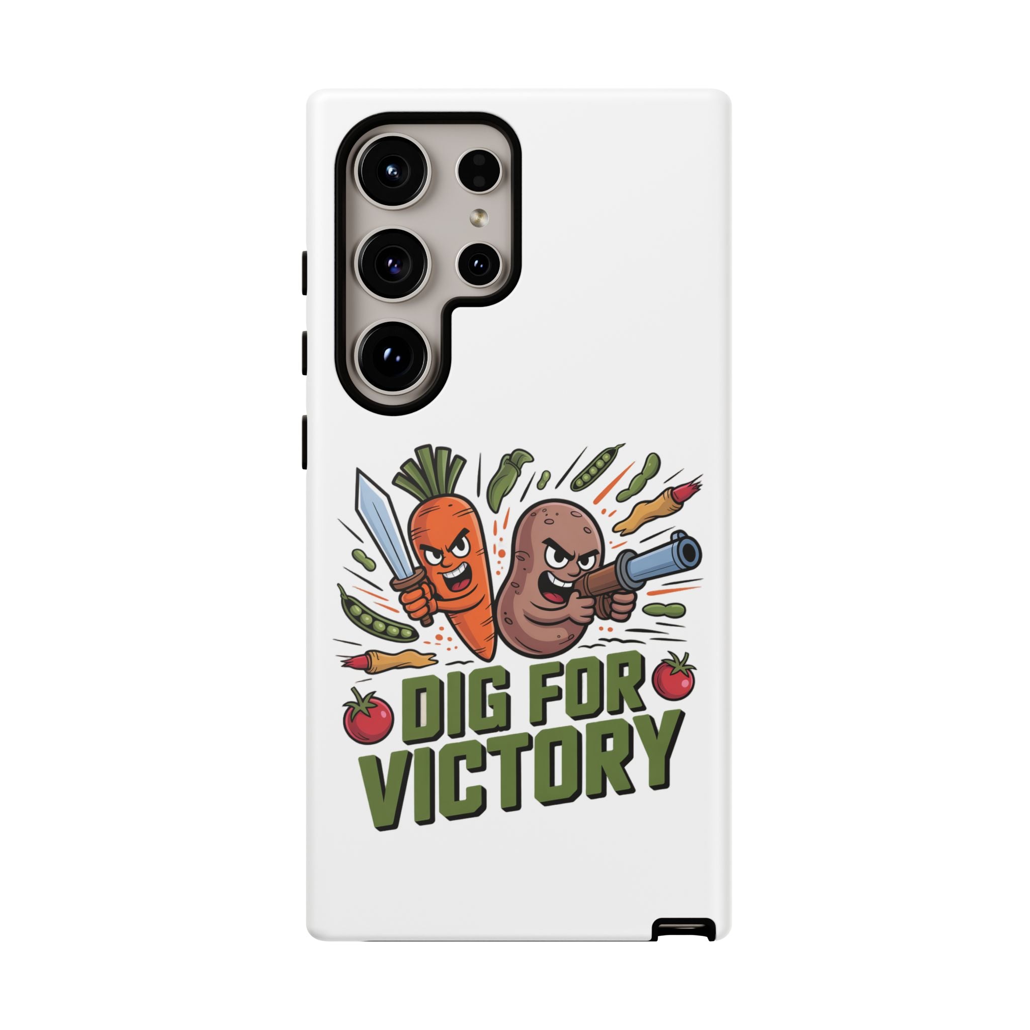 Phone Case — 'Dig For Victory' Veggie Combat Garden Design