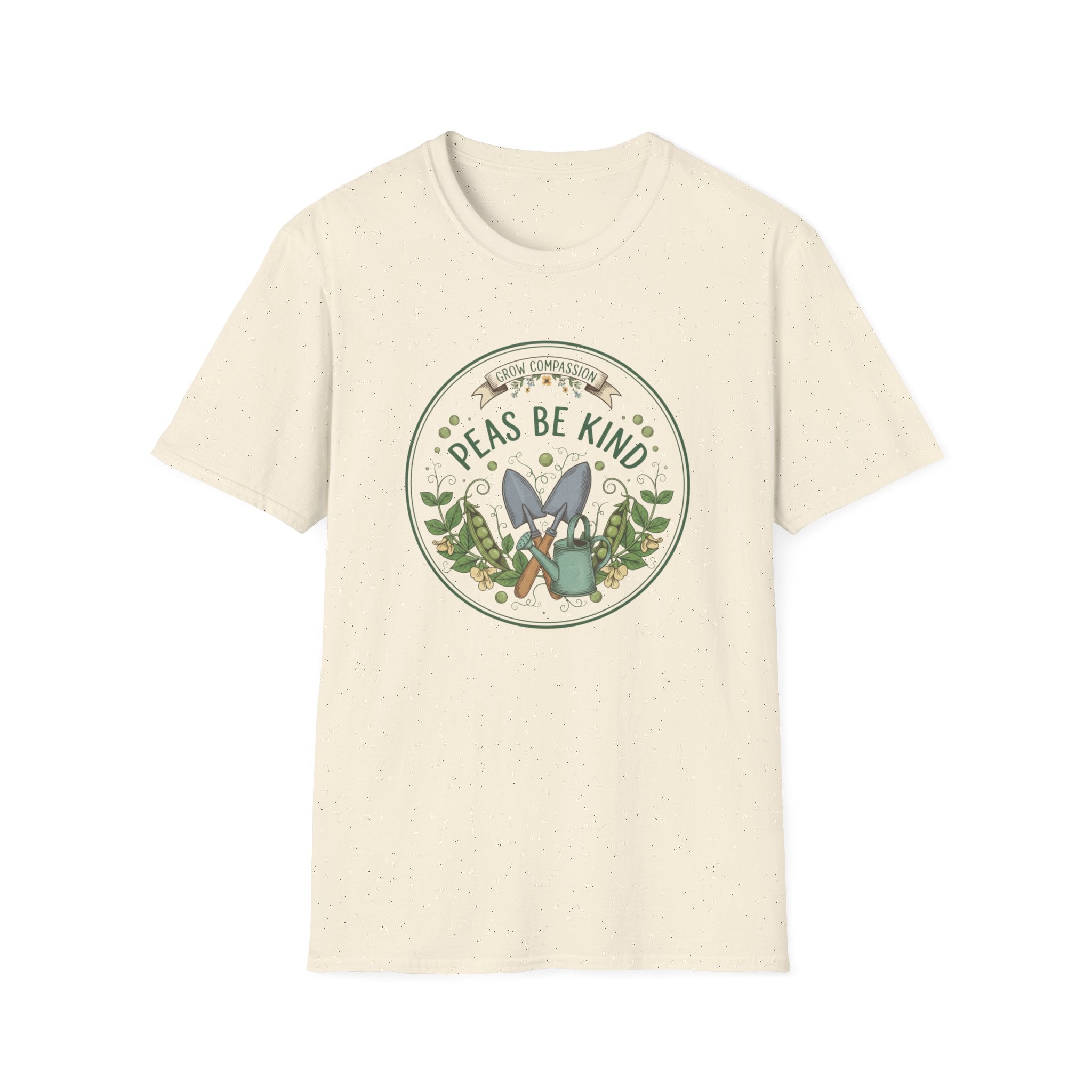 Peas Be Kind T-Shirt — Cute Garden Bunny & Peas Graphic Tee