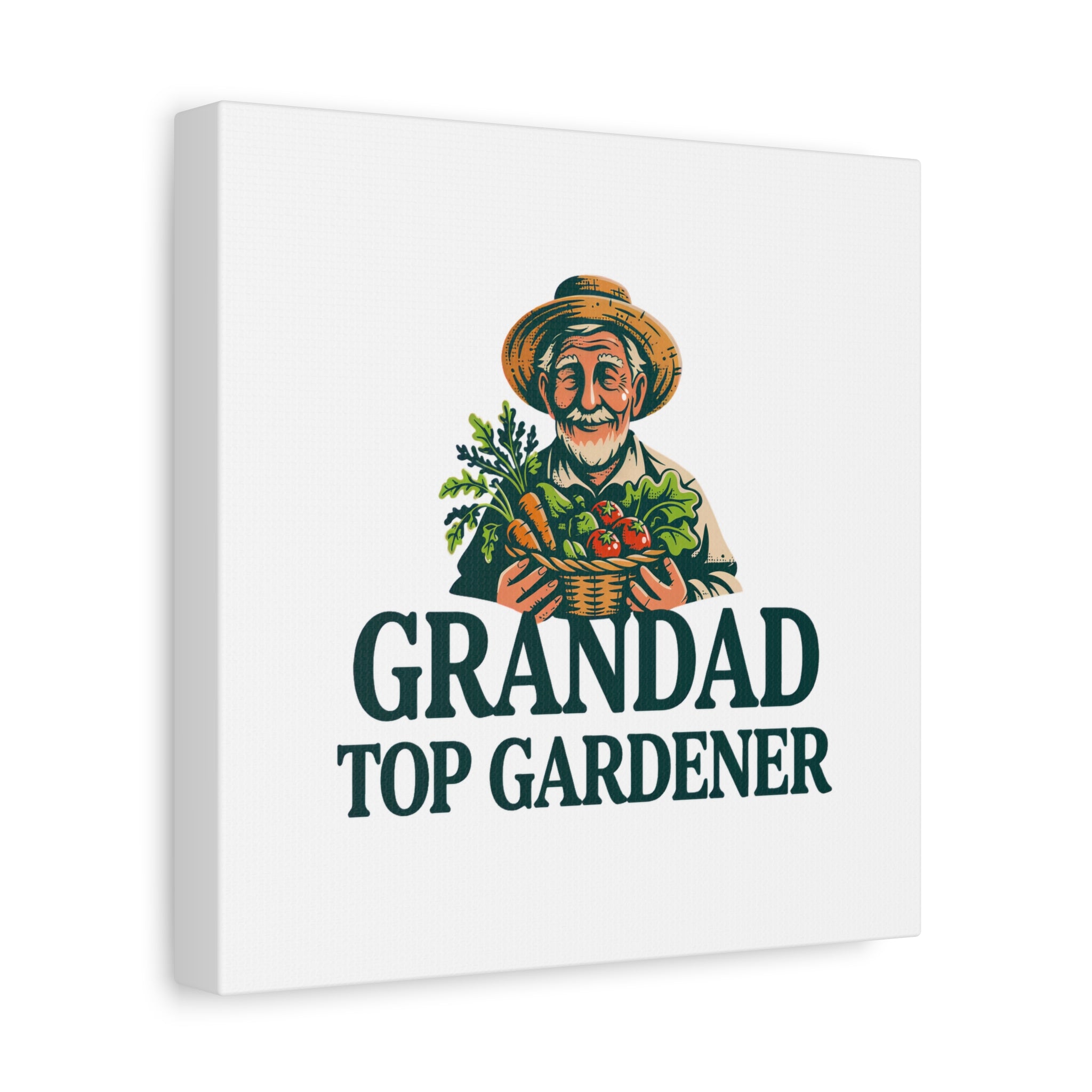 Grandad Top Gardener Canvas – Stretched Matte Wall Art