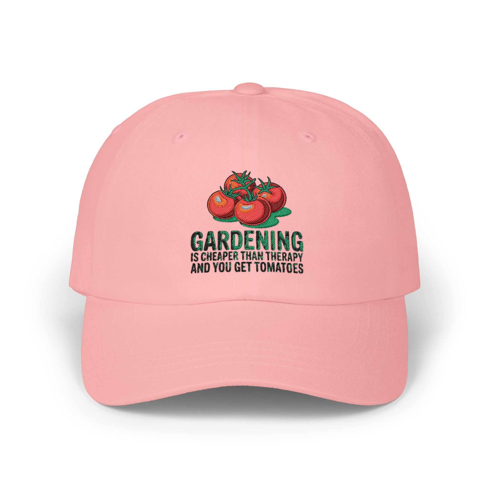 Gardening Is Cheaper Than Therapy Dad Cap — Tomato Gardeners Hat