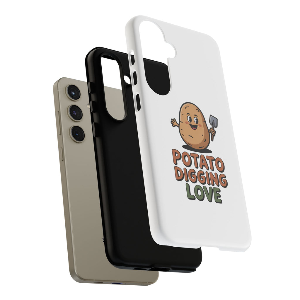 Phone Case — "Potato Digging Love" Cute Gardening Cartoon Protective Cover