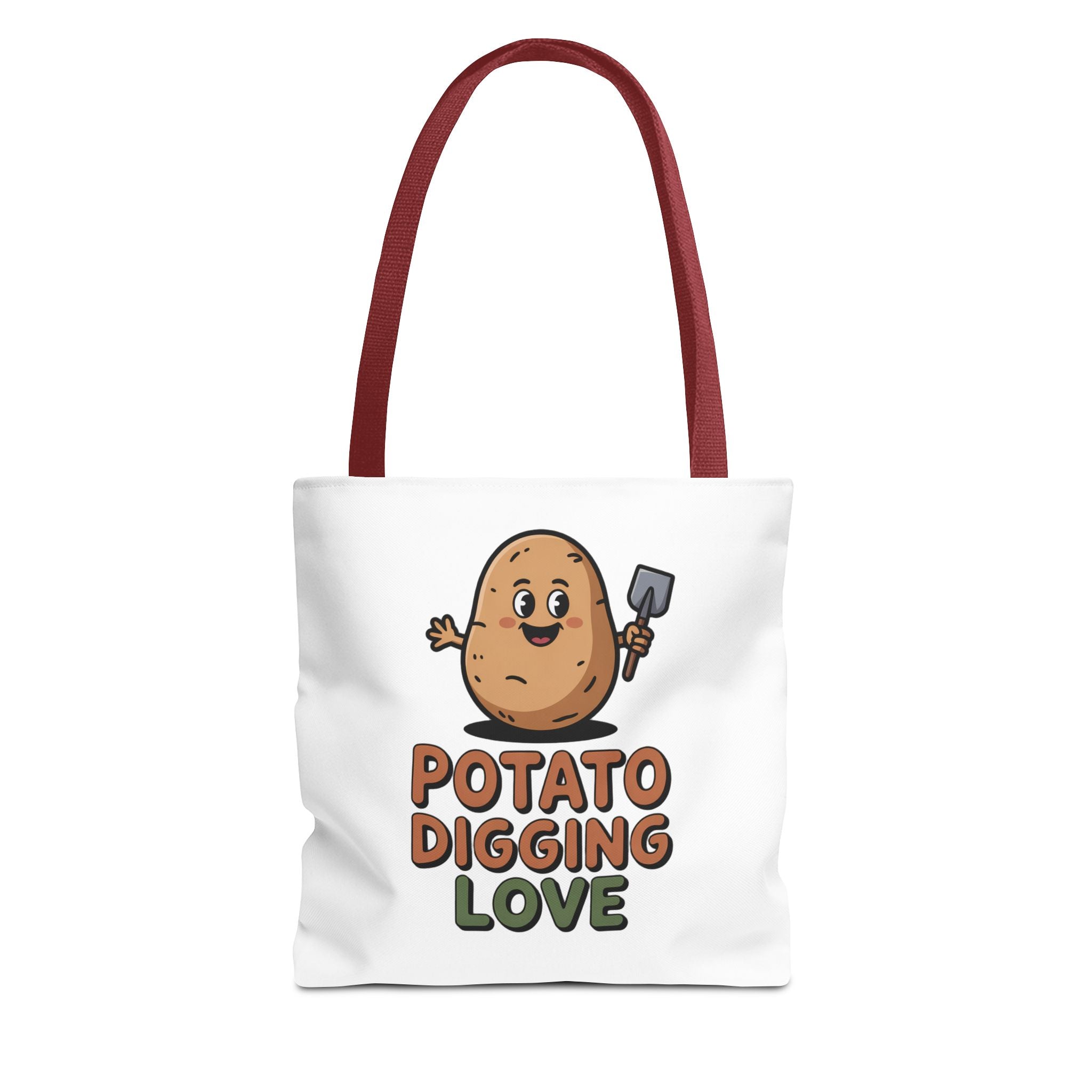 Potato Digging Love Tote Bag — Cute Gardening Potato Cartoon Shopper