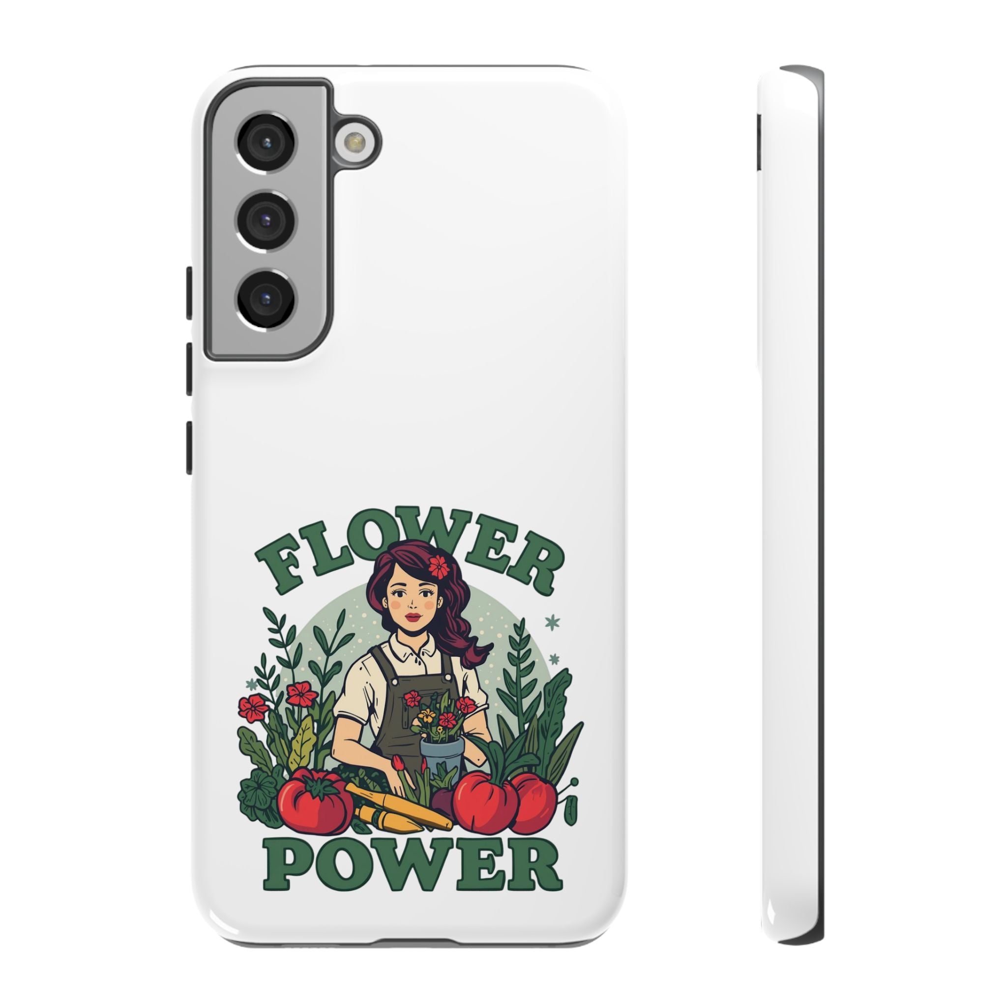 Phone Case - 'Flower Power' Retro Gardener Floral Protective Case