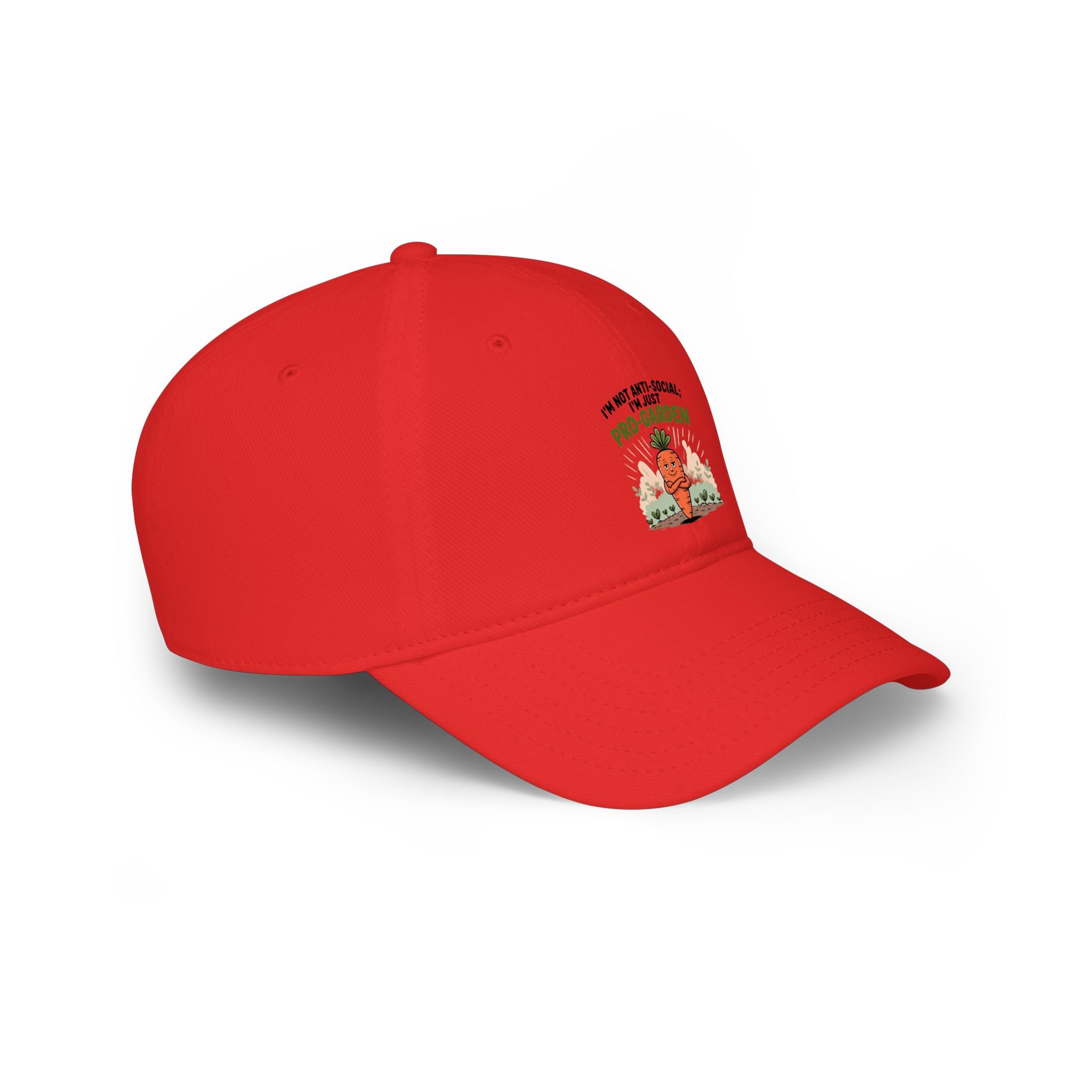 Low Profile Baseball Cap – “I’m Not Anti-Social, I’m Just Plant Obsessed” Cute Cactus Graphic Hat