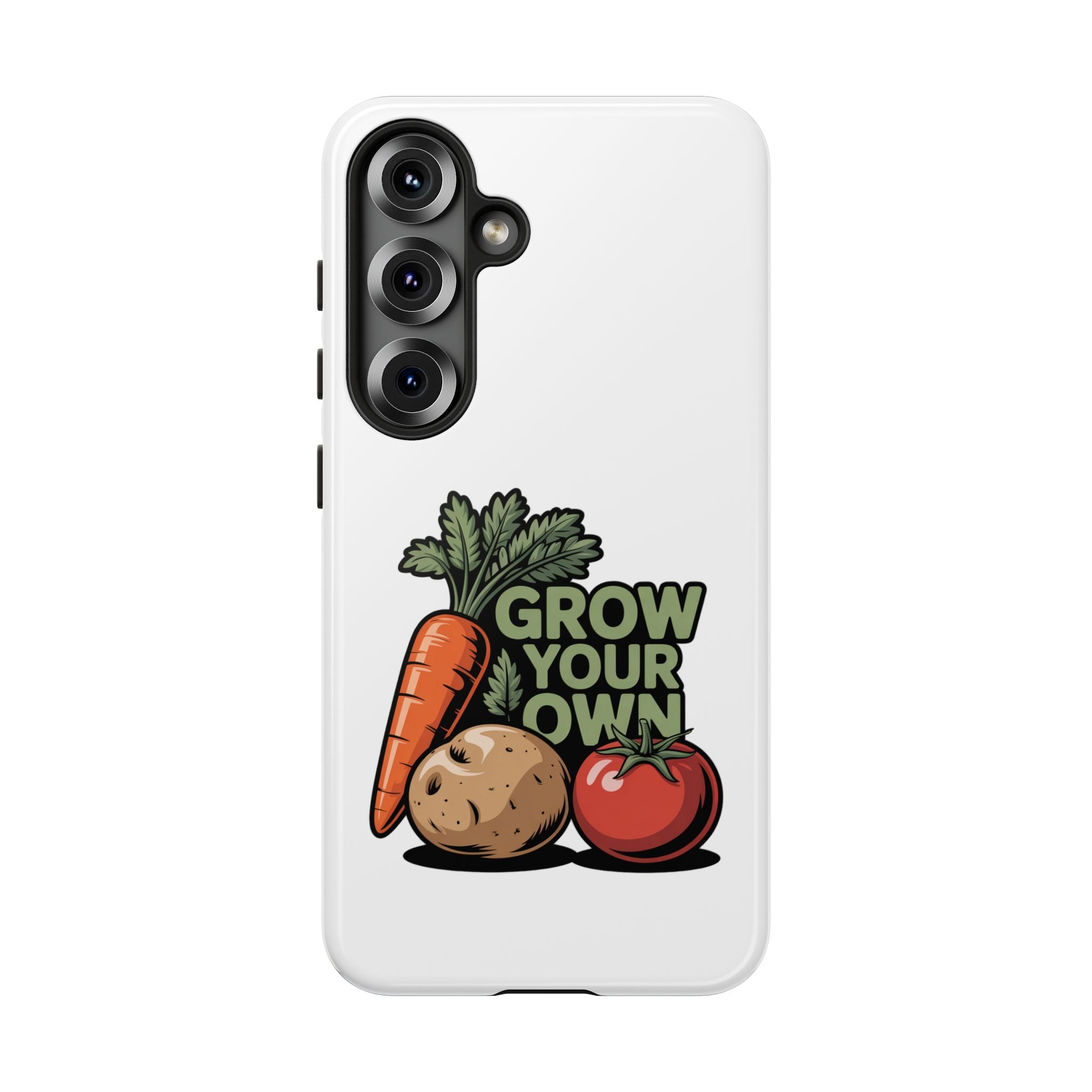 Grow Your Own Vegetables Phone Case — Gardening Carrot Potato Tomato Design