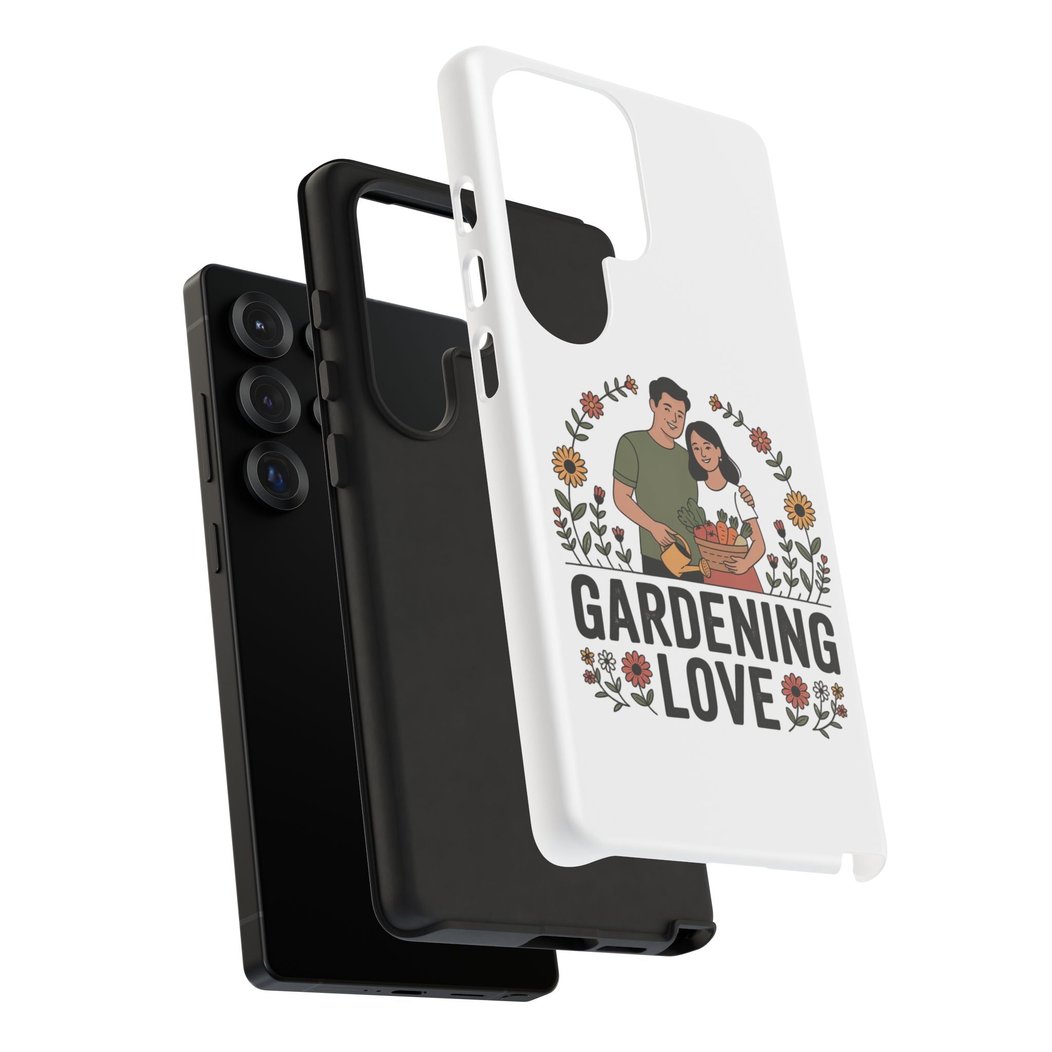 Gardening Love Phone Case — Floral Couple Protective Phone Cover
