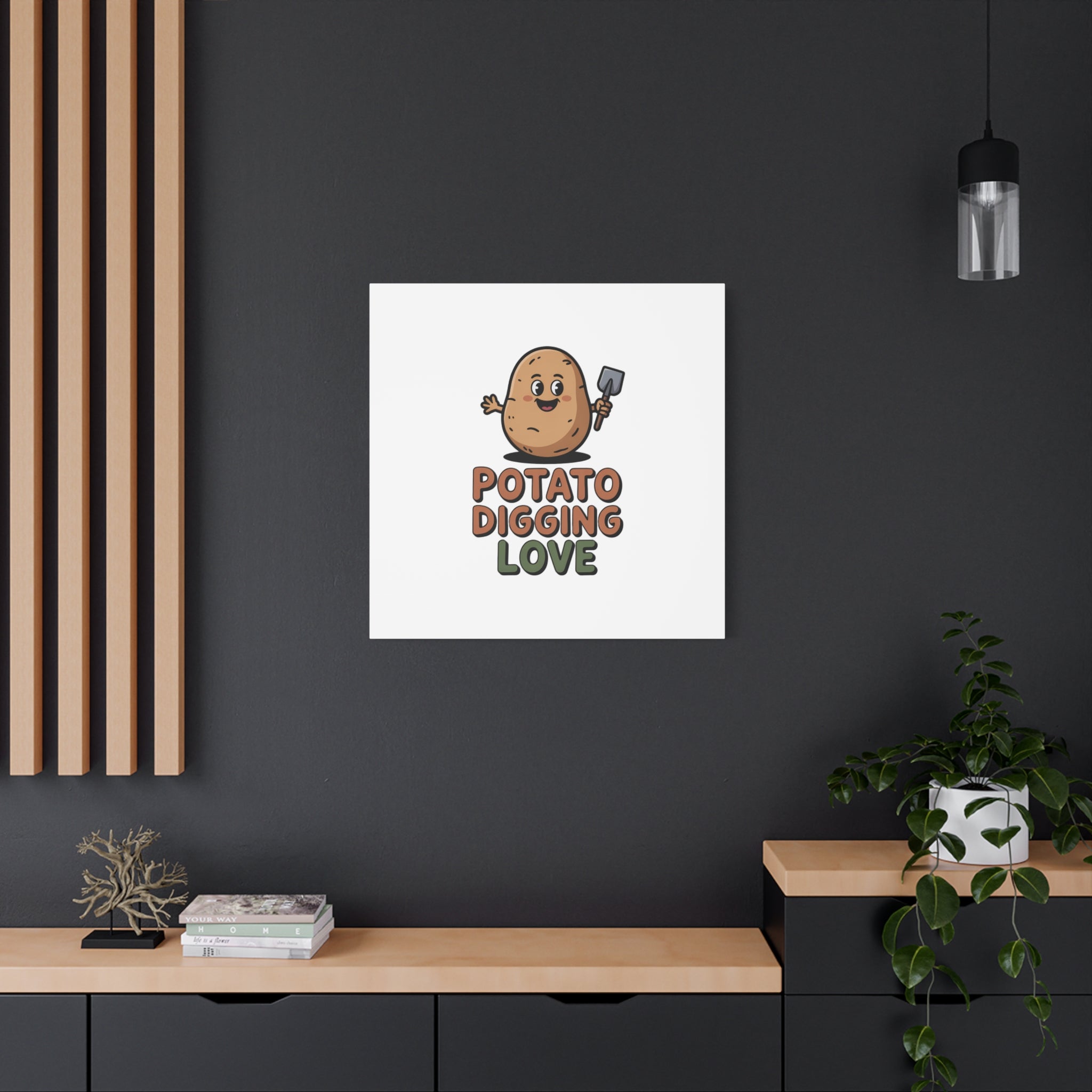 Potato Digging Love Canvas Print