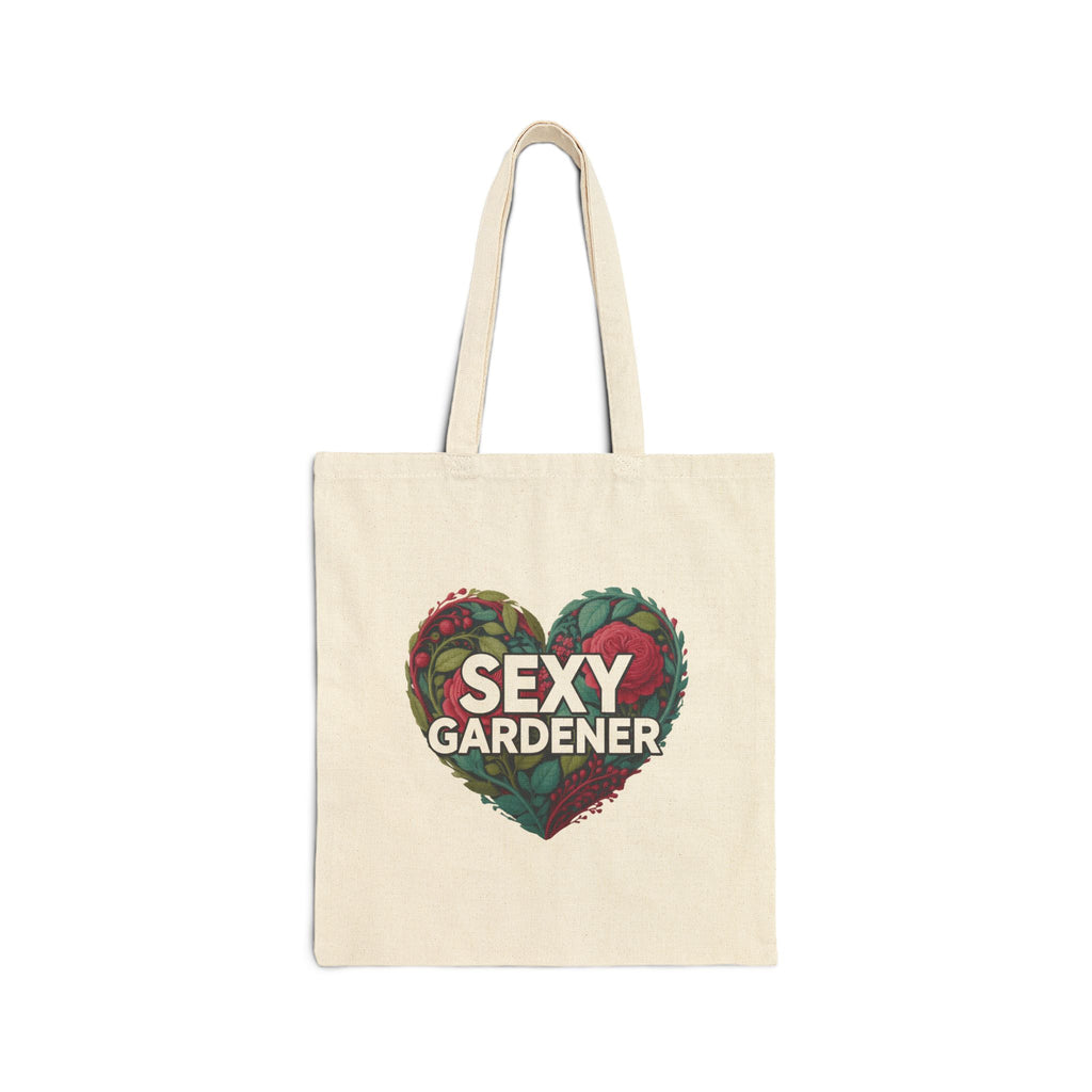 Sexy Gardener Heart Tote Bag — Cotton Garden Bag