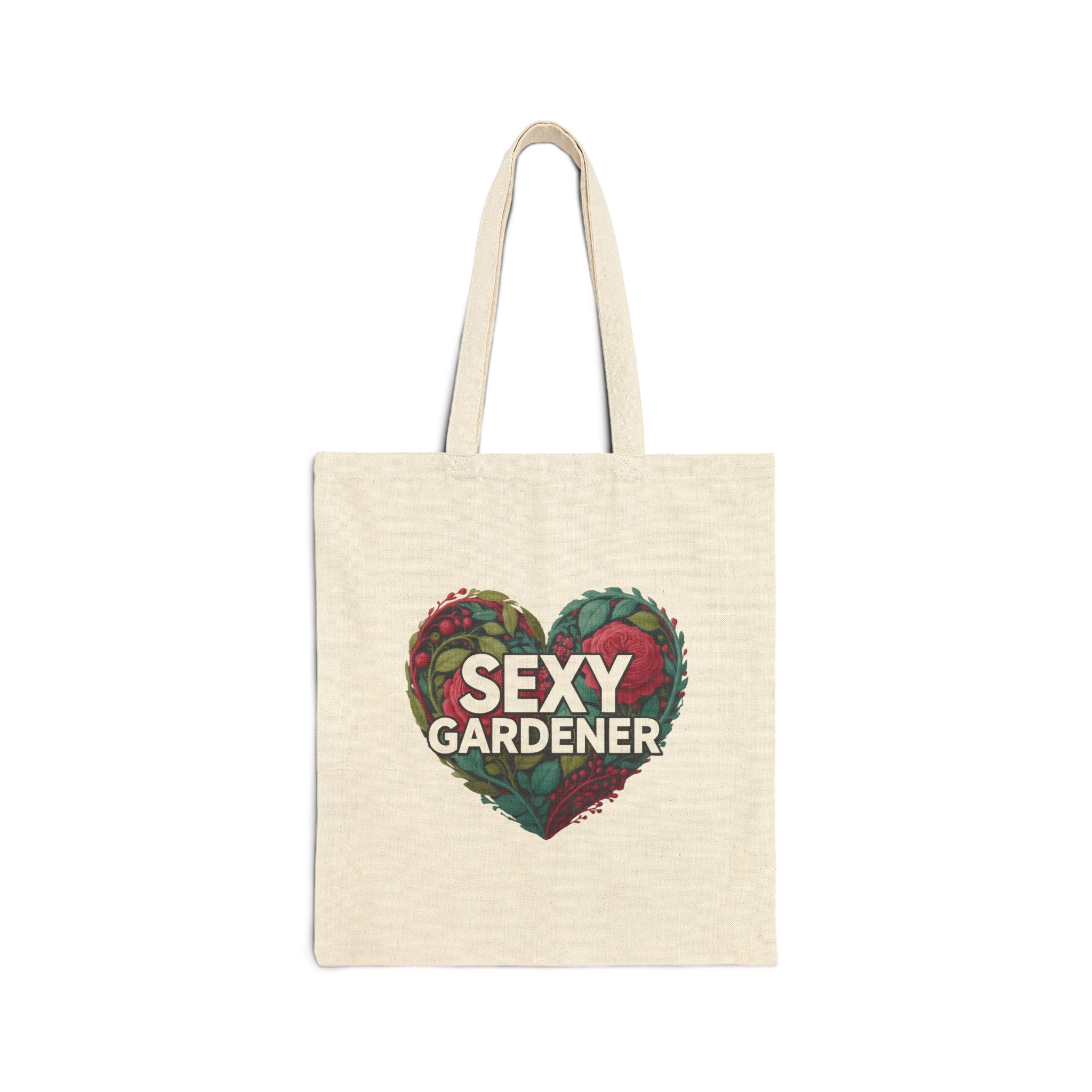 Sexy Gardener Heart Tote Bag — Cotton Garden Bag