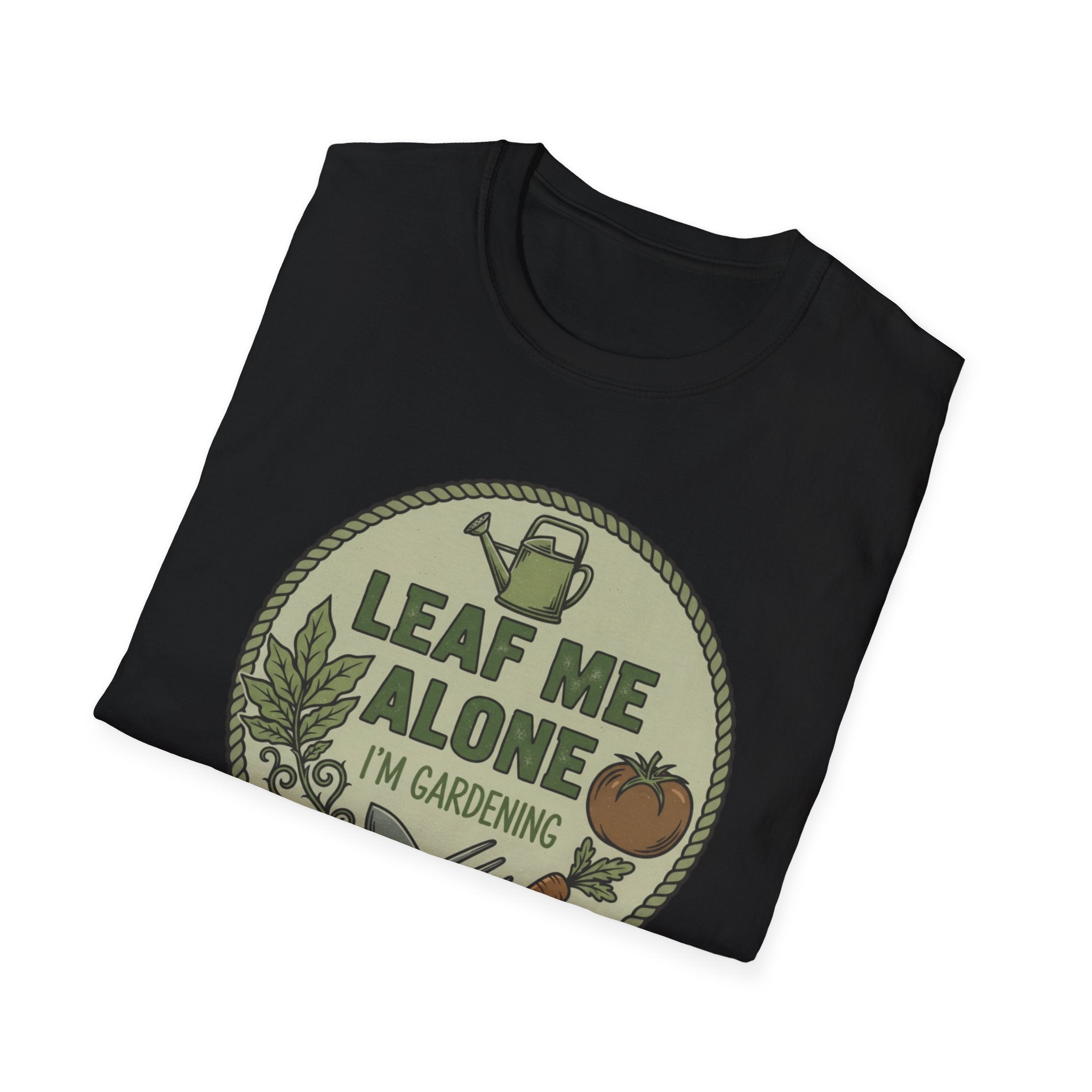 Gardening T-Shirt — "Leaf Me Alone I'm Gardening" Funny Garden Tee