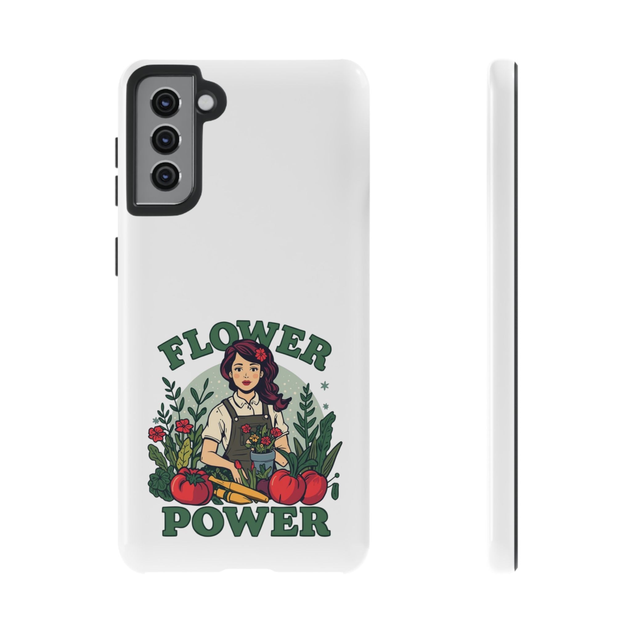 Phone Case - 'Flower Power' Retro Gardener Floral Protective Case