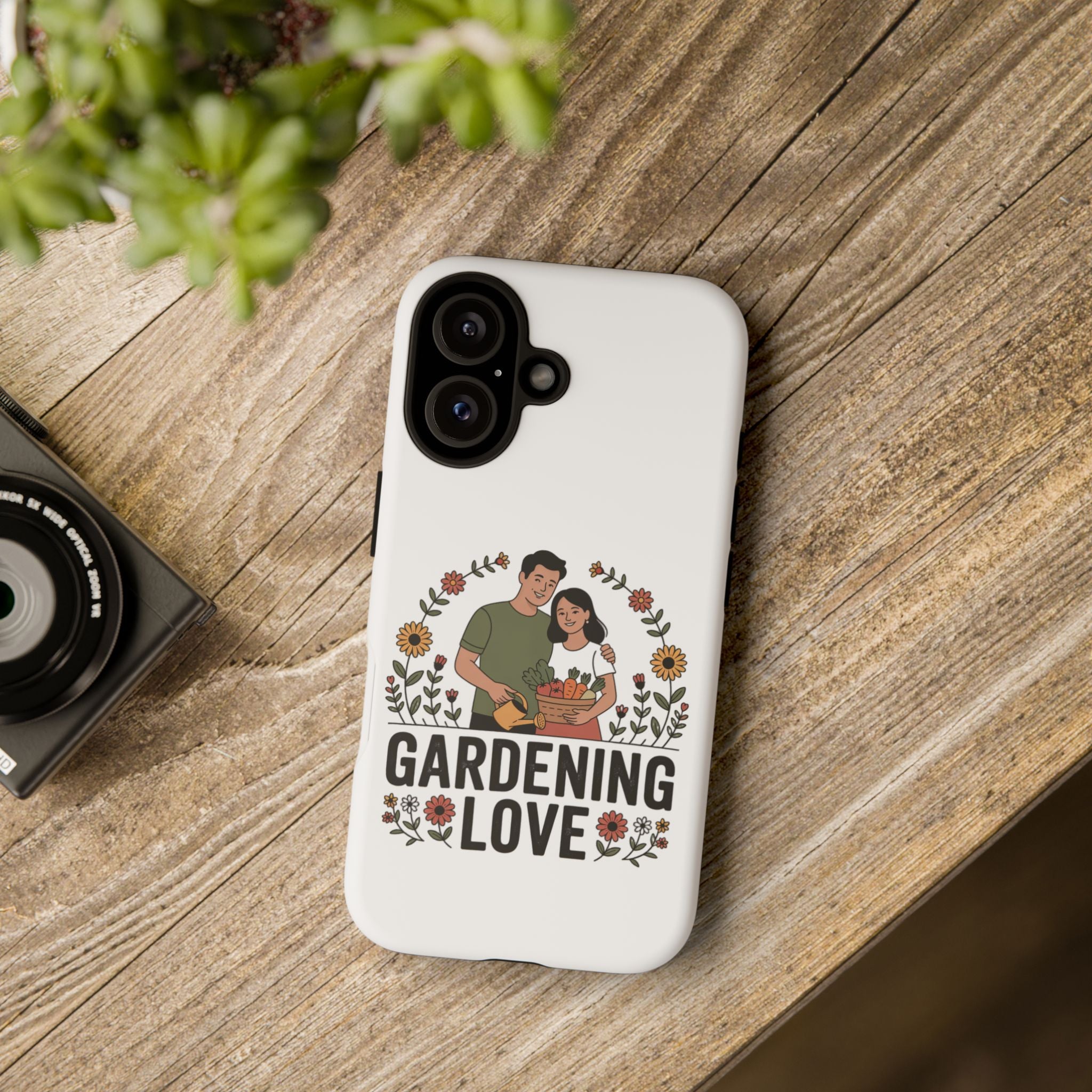Gardening Love Phone Case — Floral Couple Protective Phone Cover