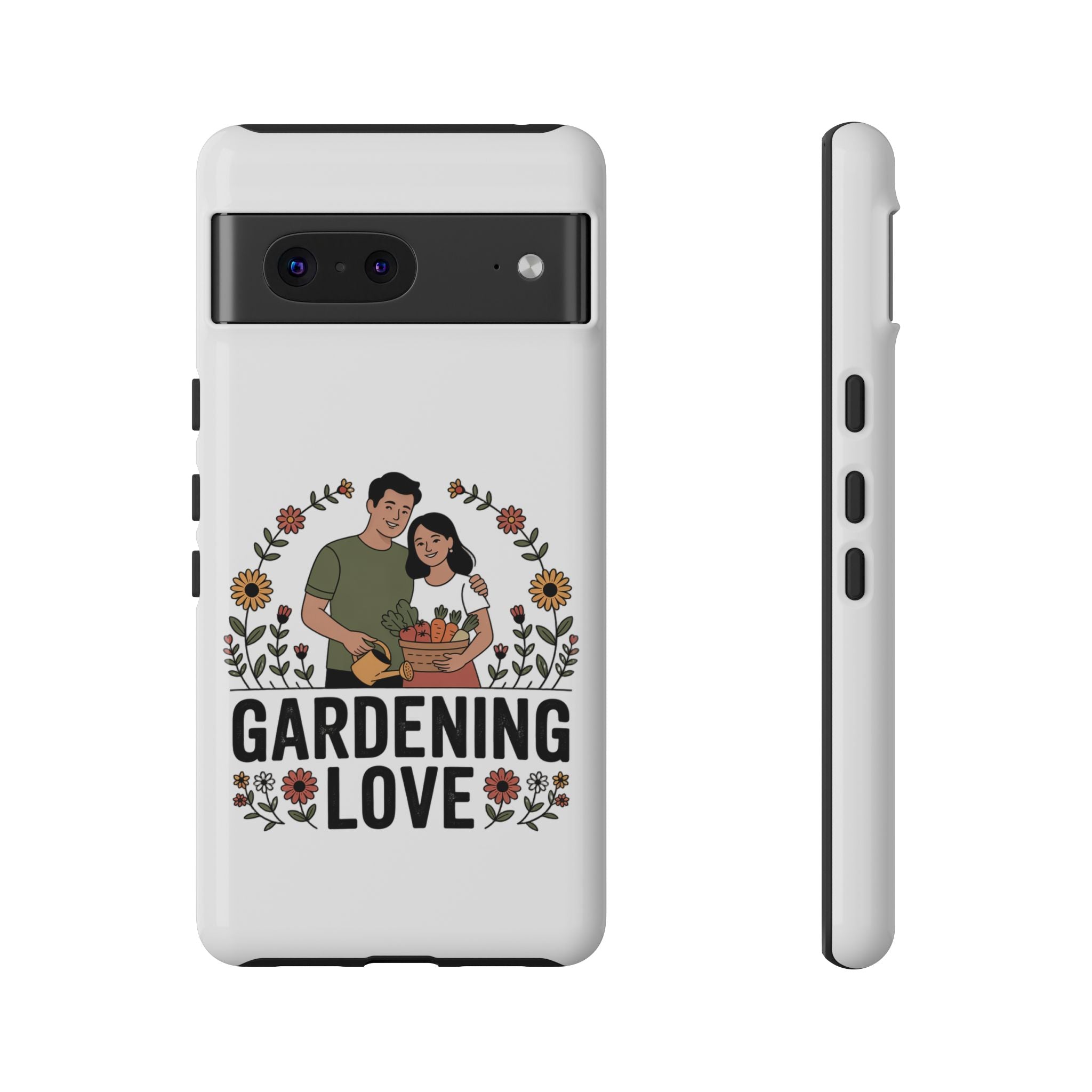 Gardening Love Phone Case — Floral Couple Protective Phone Cover