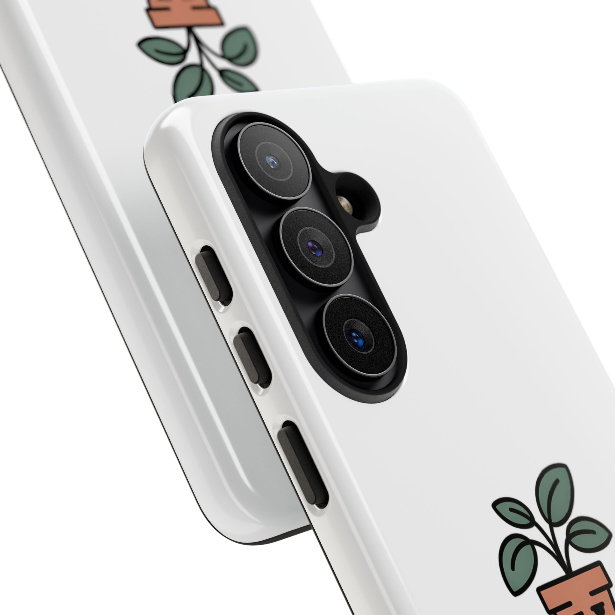 Phone Case — “Resting Plant Face” Cute Potted Plant Protective Case