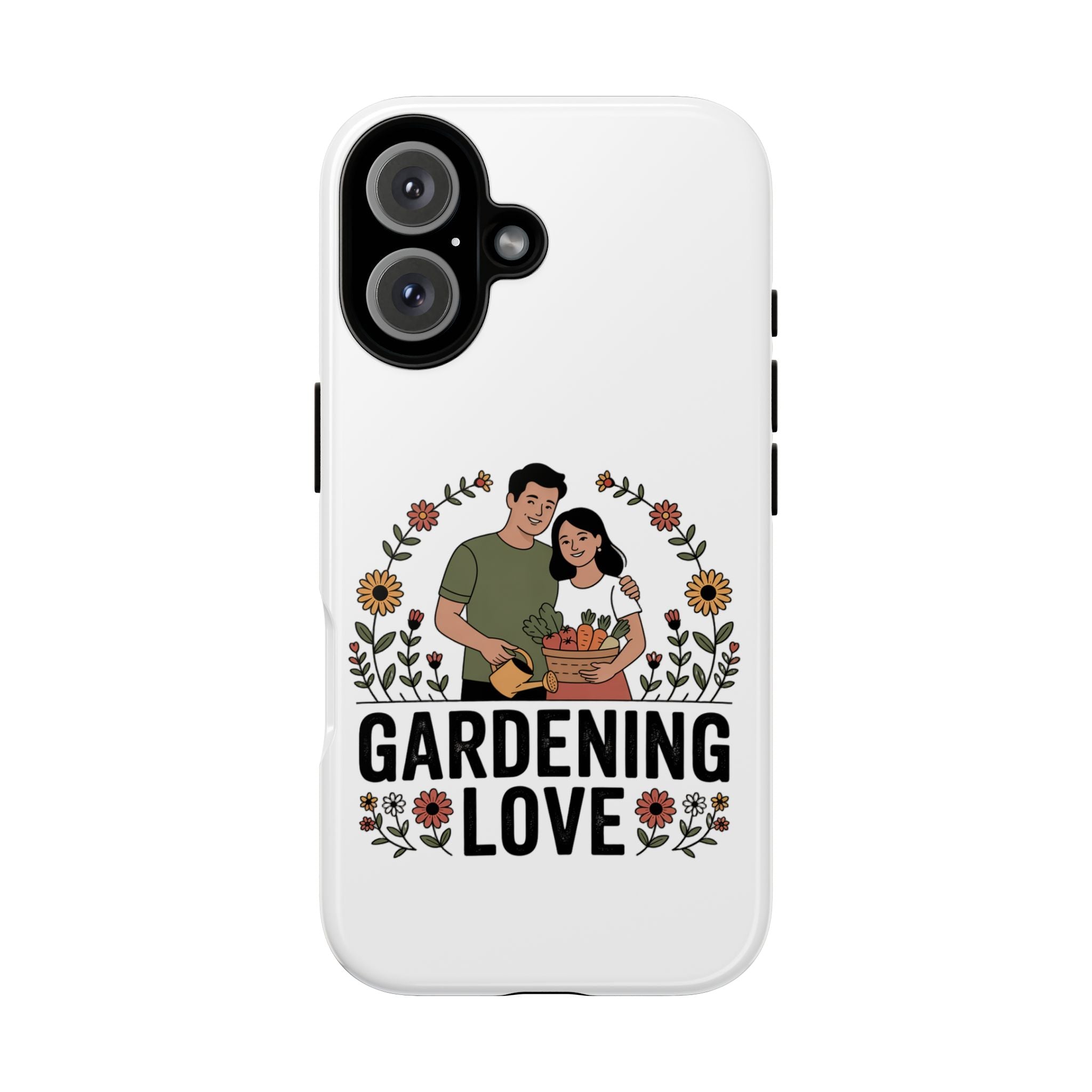 Gardening Love Phone Case — Floral Couple Protective Phone Cover