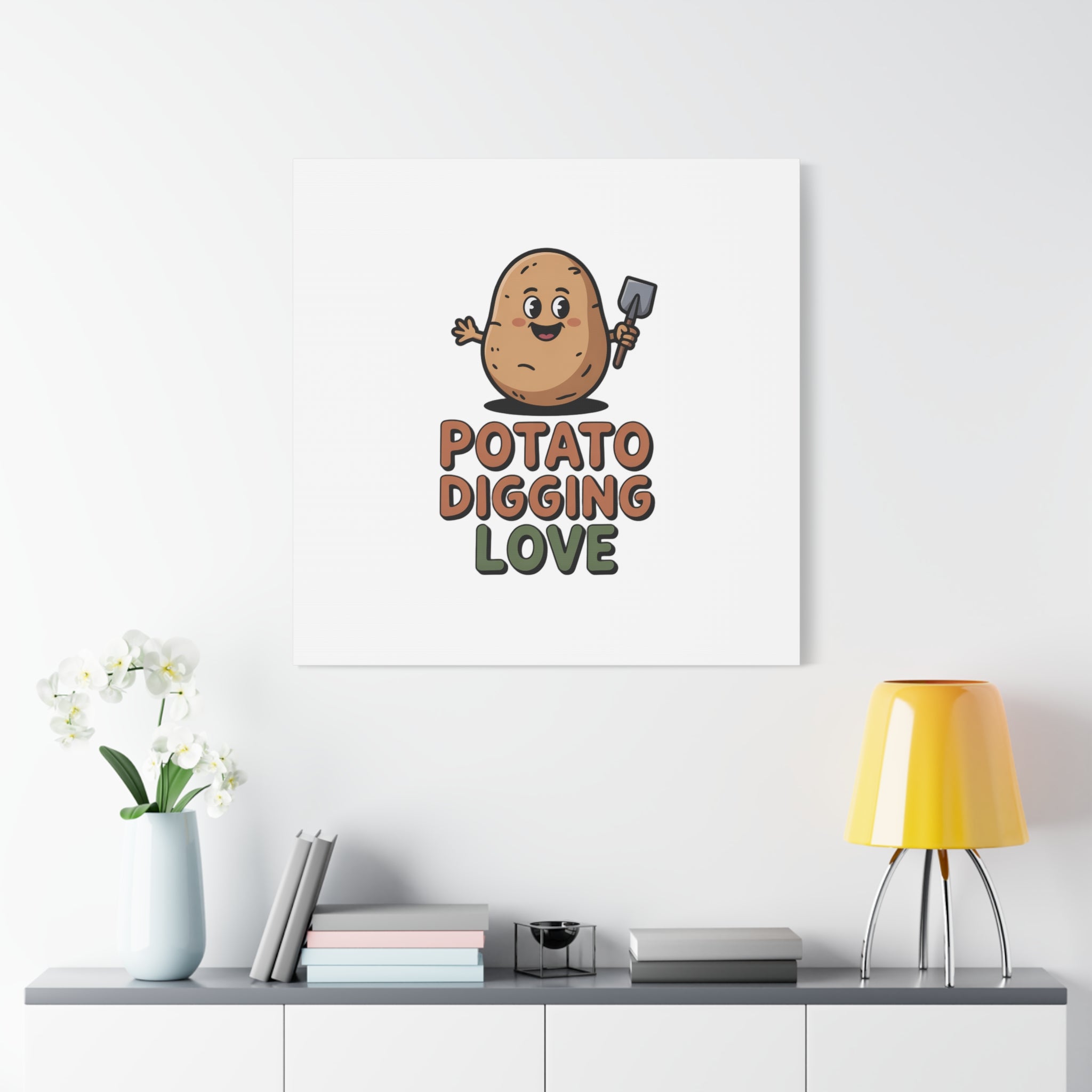 Potato Digging Love Canvas Print