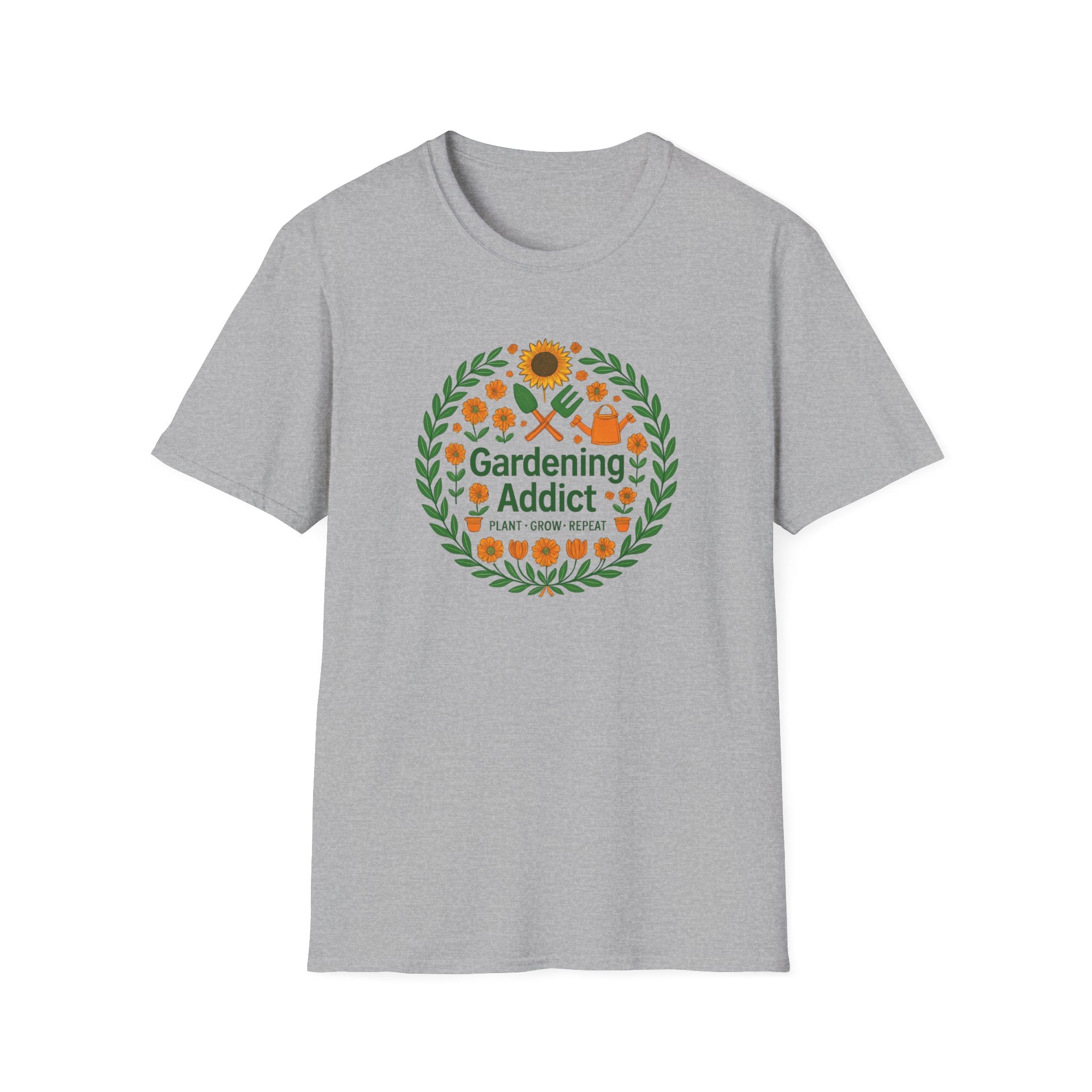 Gardening Addict T-Shirt — Plant Grow Repeat Graphic Tee
