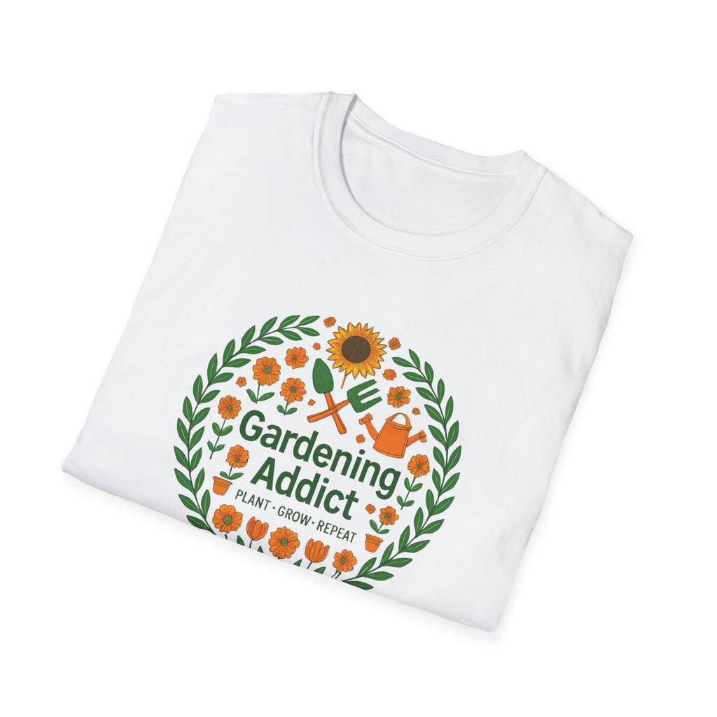 Gardening Addict T-Shirt — Plant Grow Repeat Graphic Tee