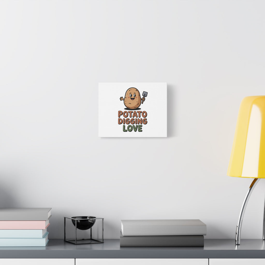Potato Digging Love Canvas Print