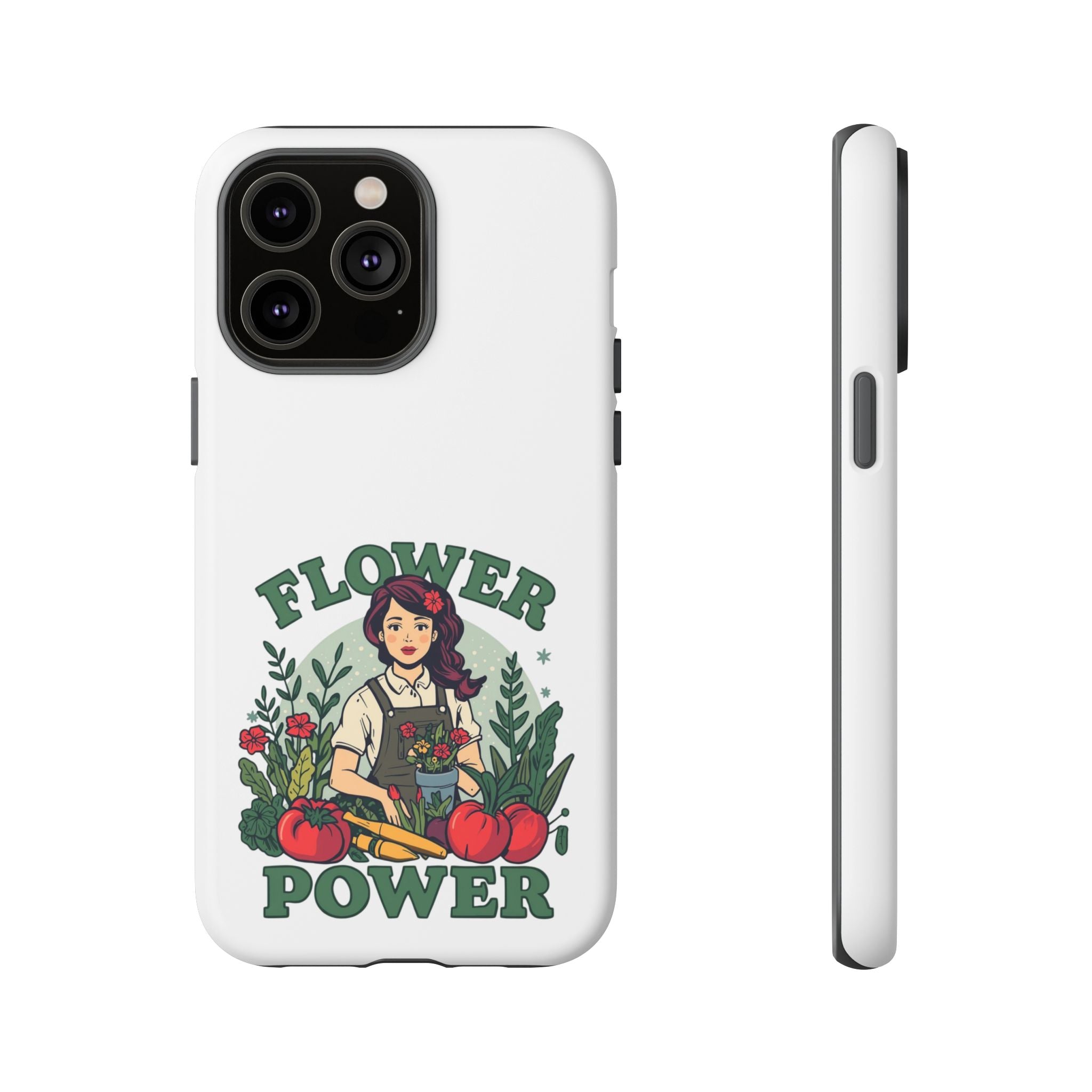 Phone Case - 'Flower Power' Retro Gardener Floral Protective Case