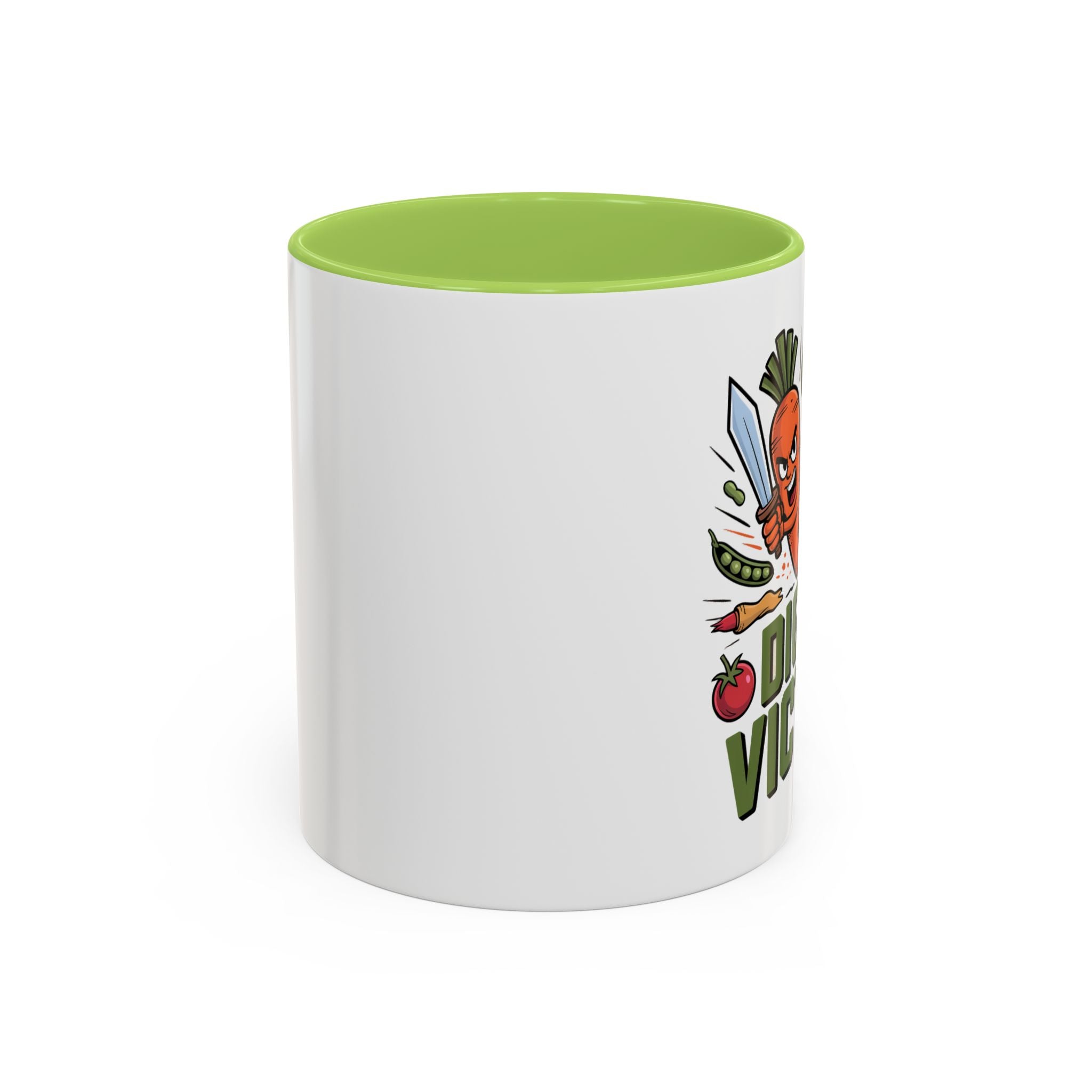 Dig For Victory Coffee Mug — Garden Veggie Cartoon Accent Mug (11/15oz)