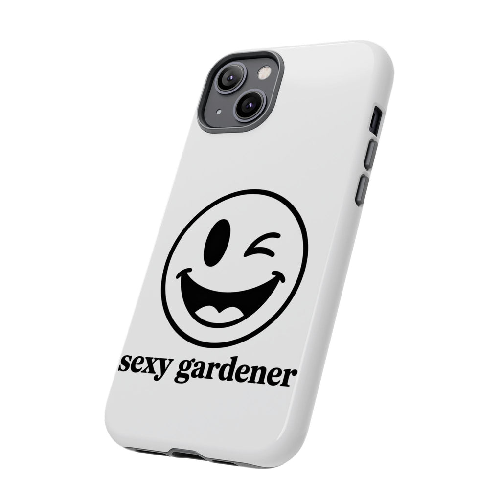 Phone Case — Winking Smiley “sexy gardener” Graphic
