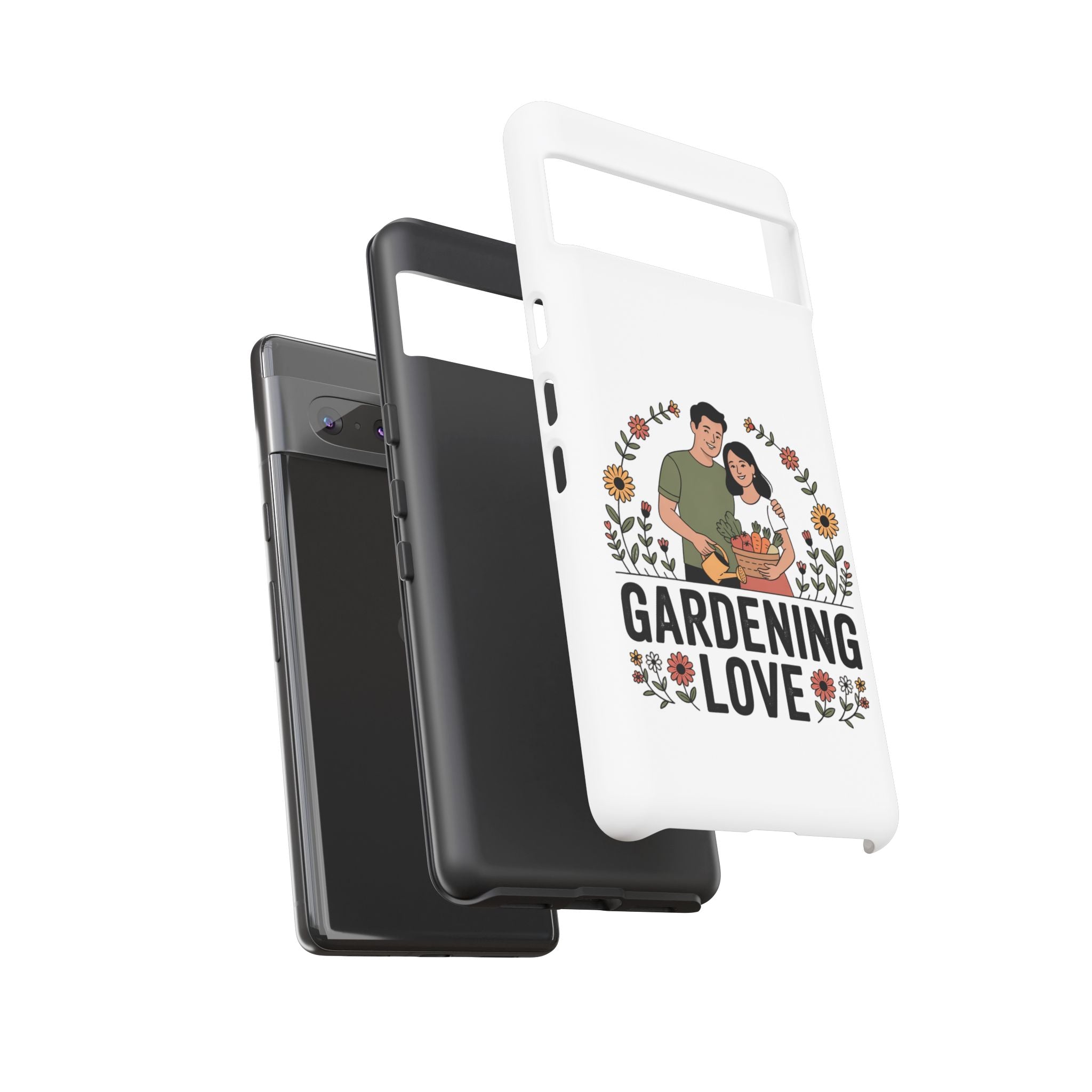 Gardening Love Phone Case — Floral Couple Protective Phone Cover