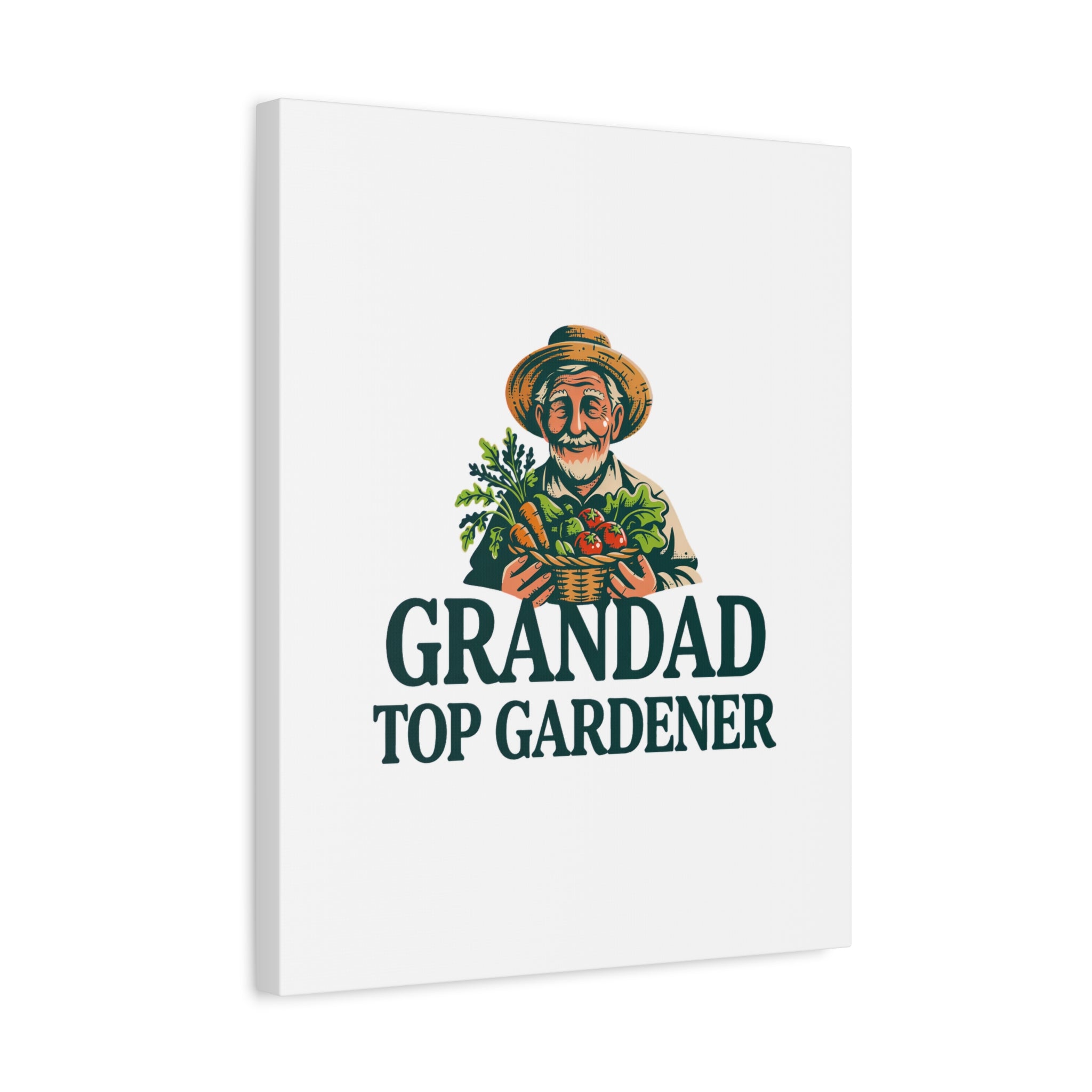Grandad Top Gardener Canvas – Stretched Matte Wall Art