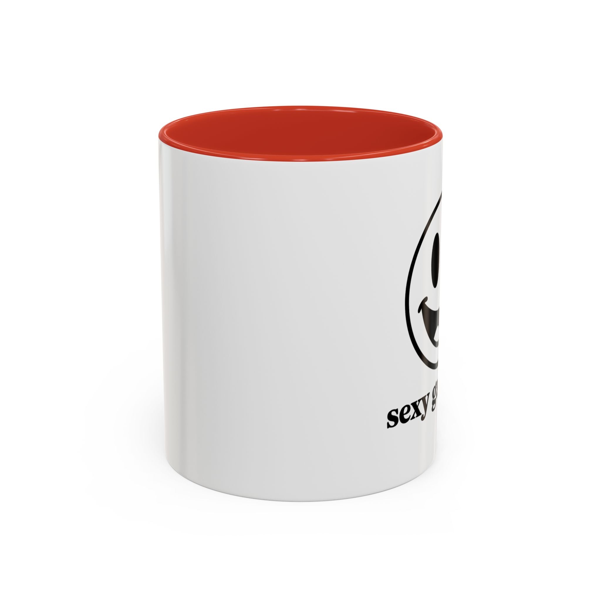 Sexy Gardener Accent Coffee Mug — Winking Smiley Plant Lover Gift (11/15oz)