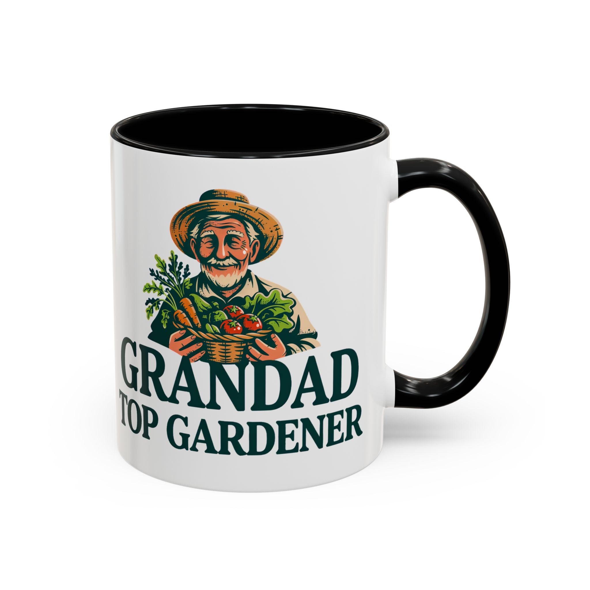 Grandad Top Gardener Accent Coffee Mug — 11/15oz Gift for Gardeners