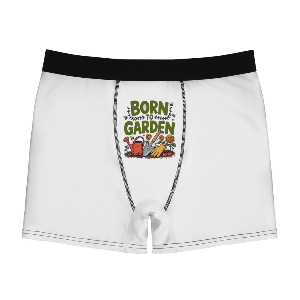 Born to Garden Boxer Briefs — Funny Gardener Men’s Underwear