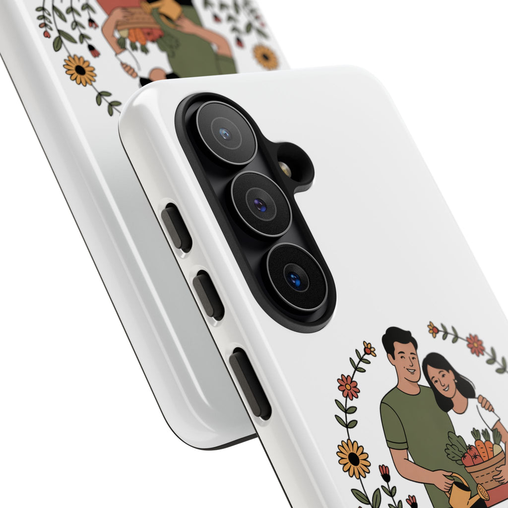 Gardening Love Phone Case — Floral Couple Protective Phone Cover