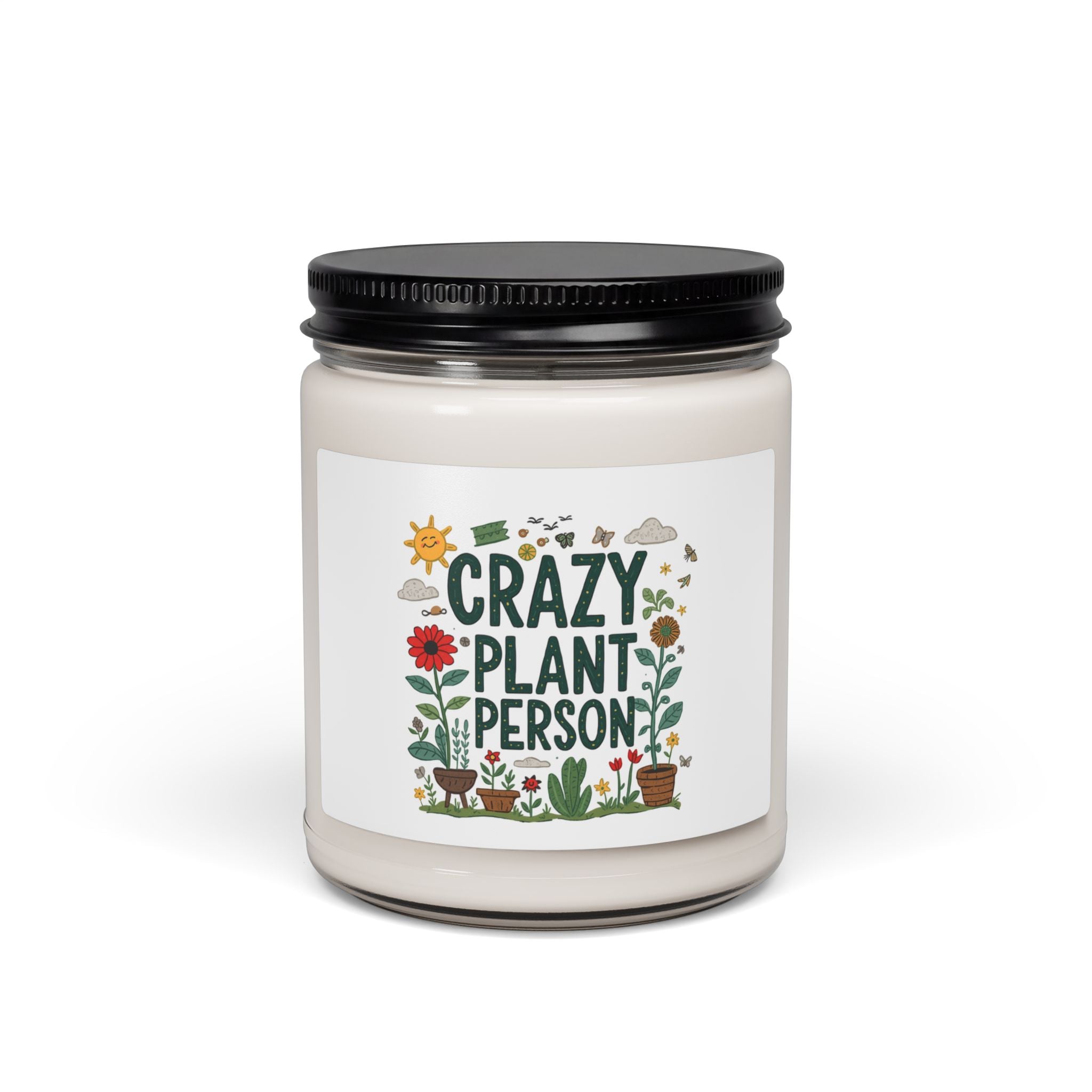 Crazy Plant Person Scented Soy Candle — 9oz Aromatherapy Candle for Plant Lovers