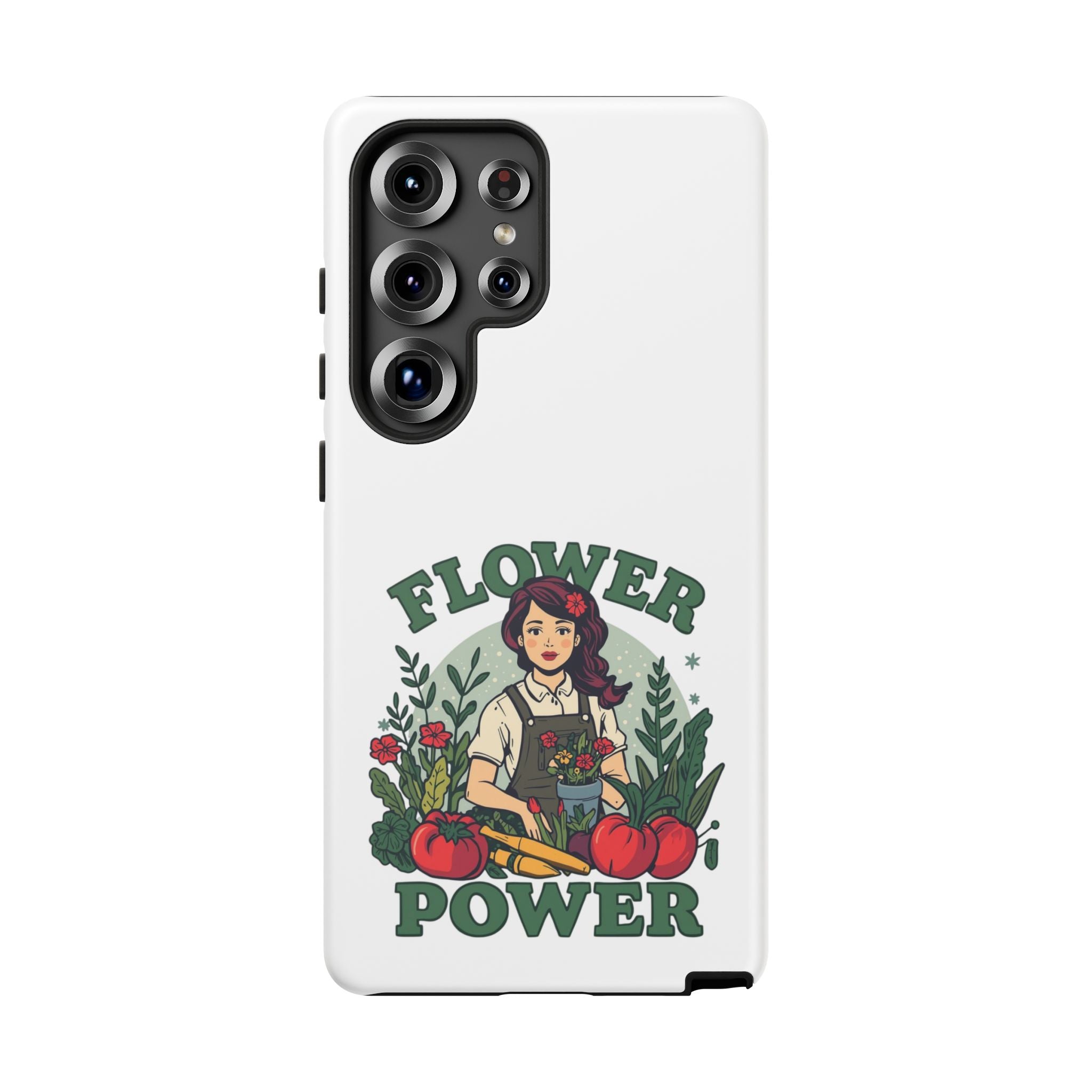 Phone Case - 'Flower Power' Retro Gardener Floral Protective Case