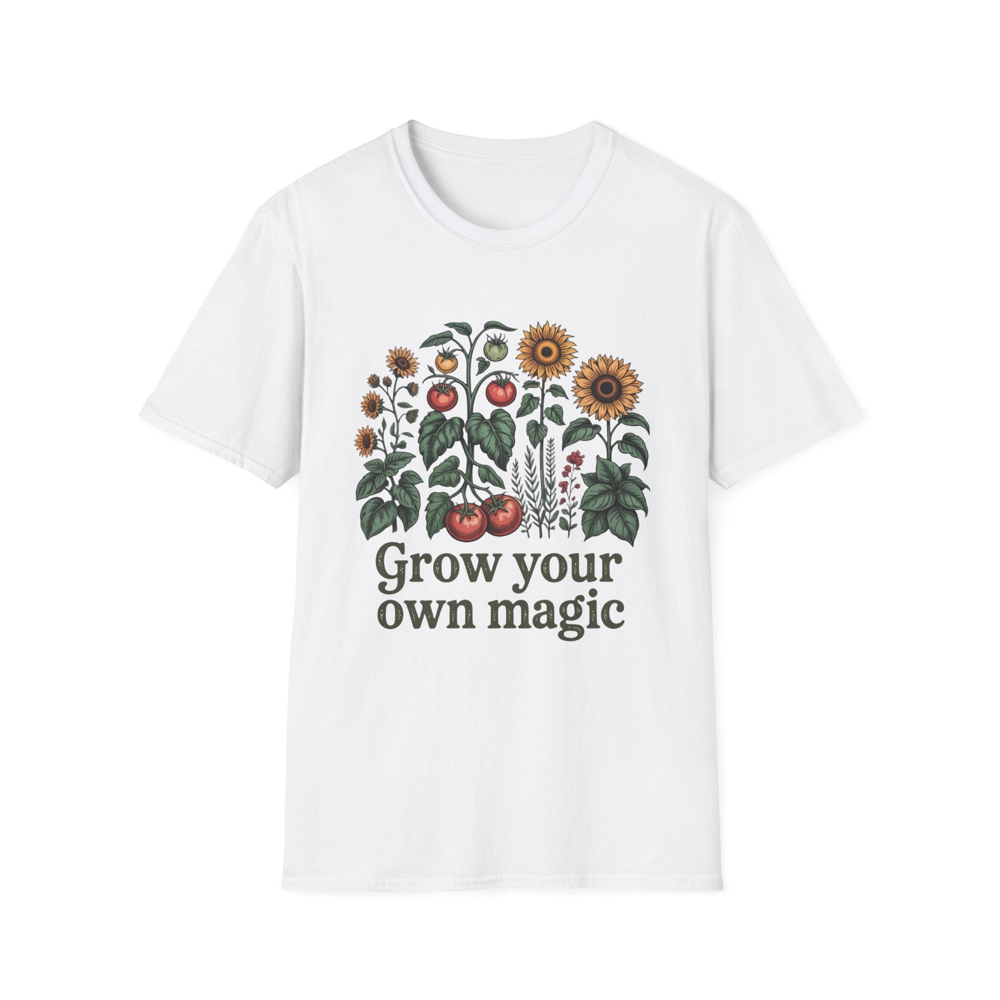 T-Shirt — Grow Your Own Magic Sunflower & Tomato Garden Tee
