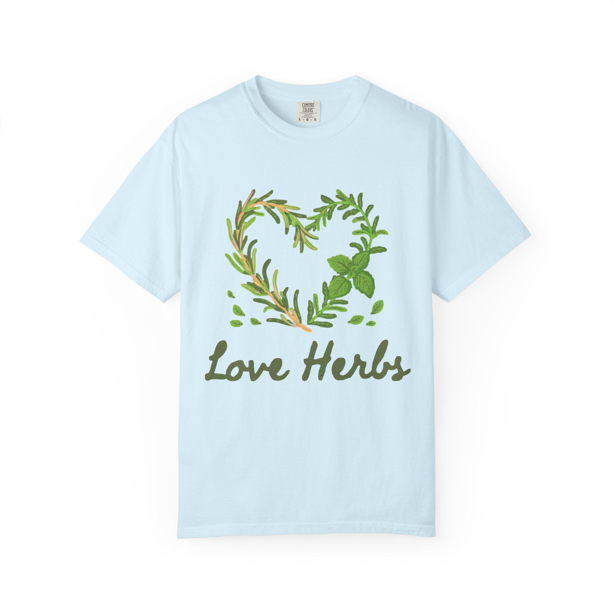 Herb Heart T-Shirt — "Love Herbs" Botanical Garden Tee for Plant Lovers