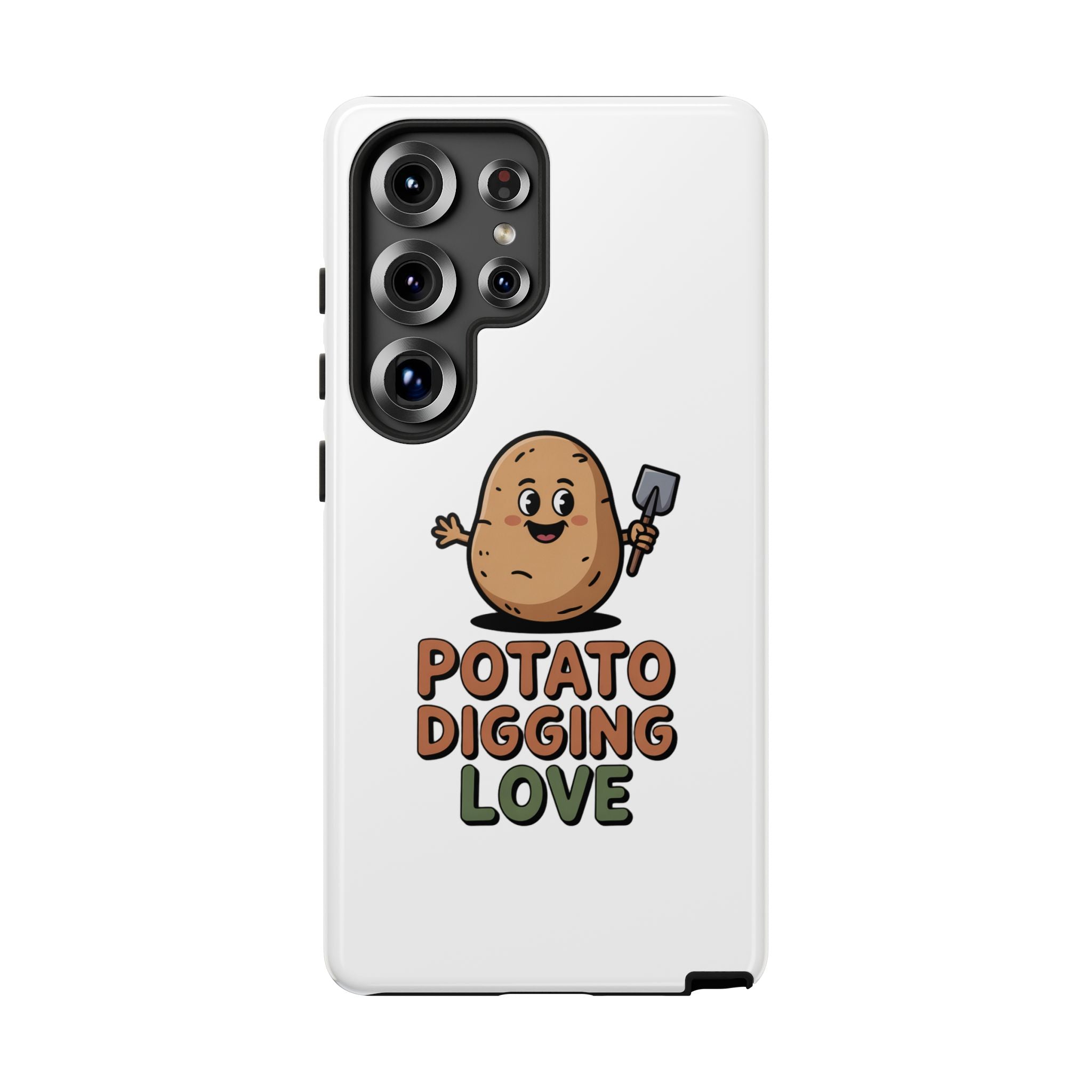 Phone Case — "Potato Digging Love" Cute Gardening Cartoon Protective Cover