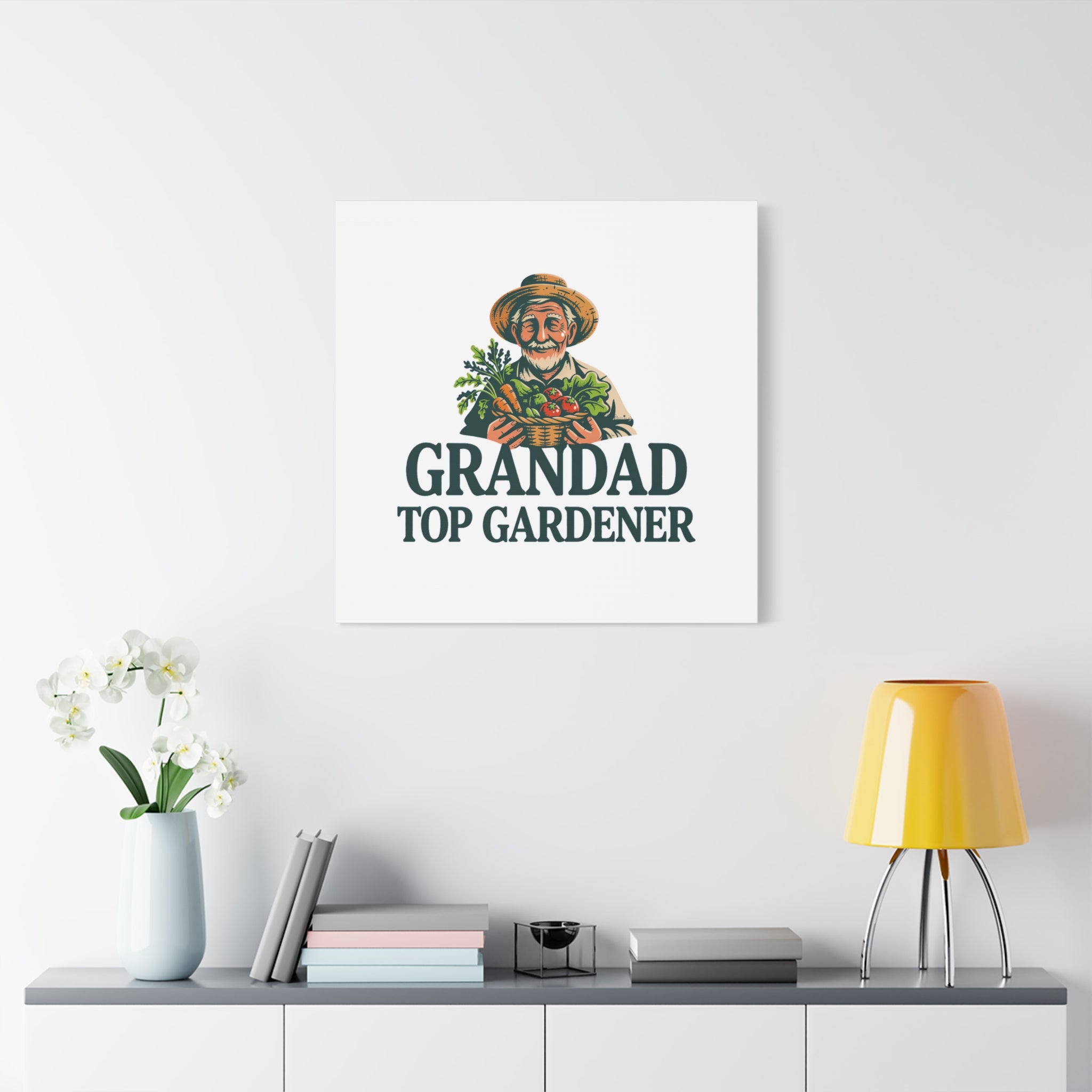 Grandad Top Gardener Canvas – Stretched Matte Wall Art