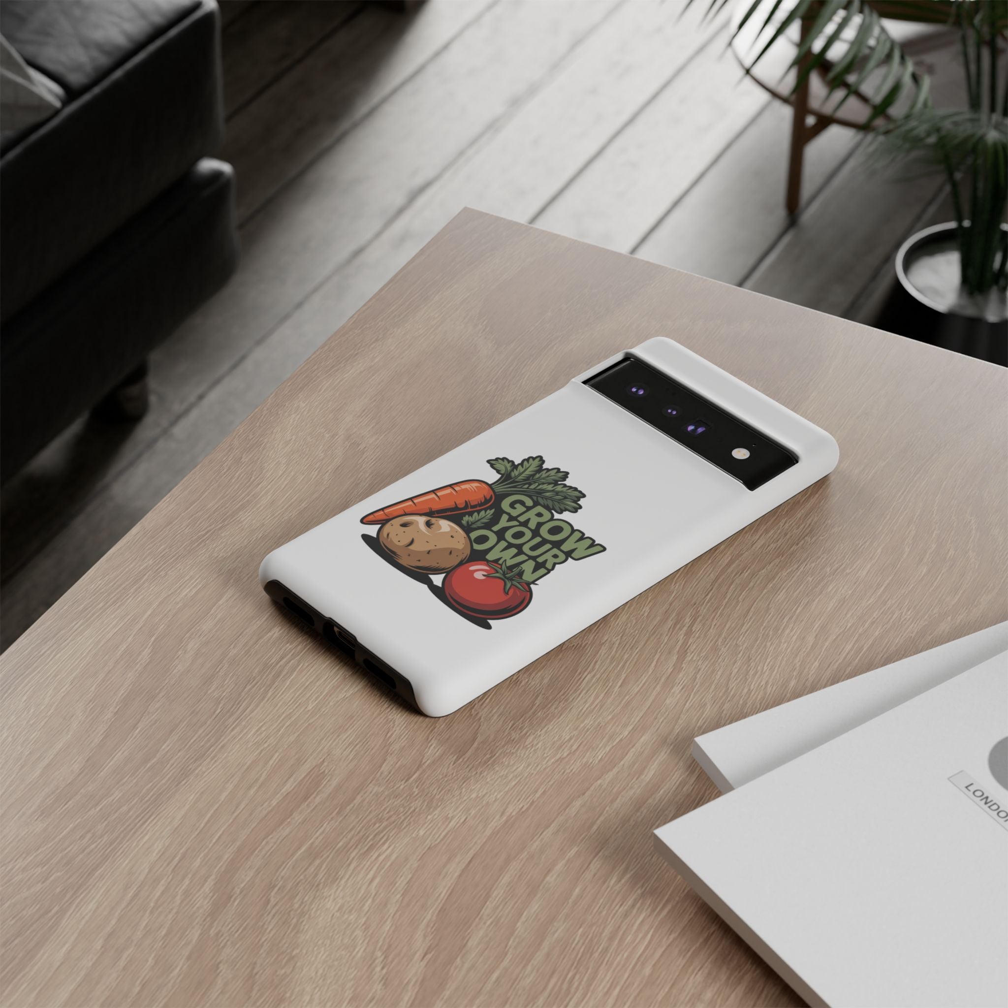 Grow Your Own Vegetables Phone Case — Gardening Carrot Potato Tomato Design