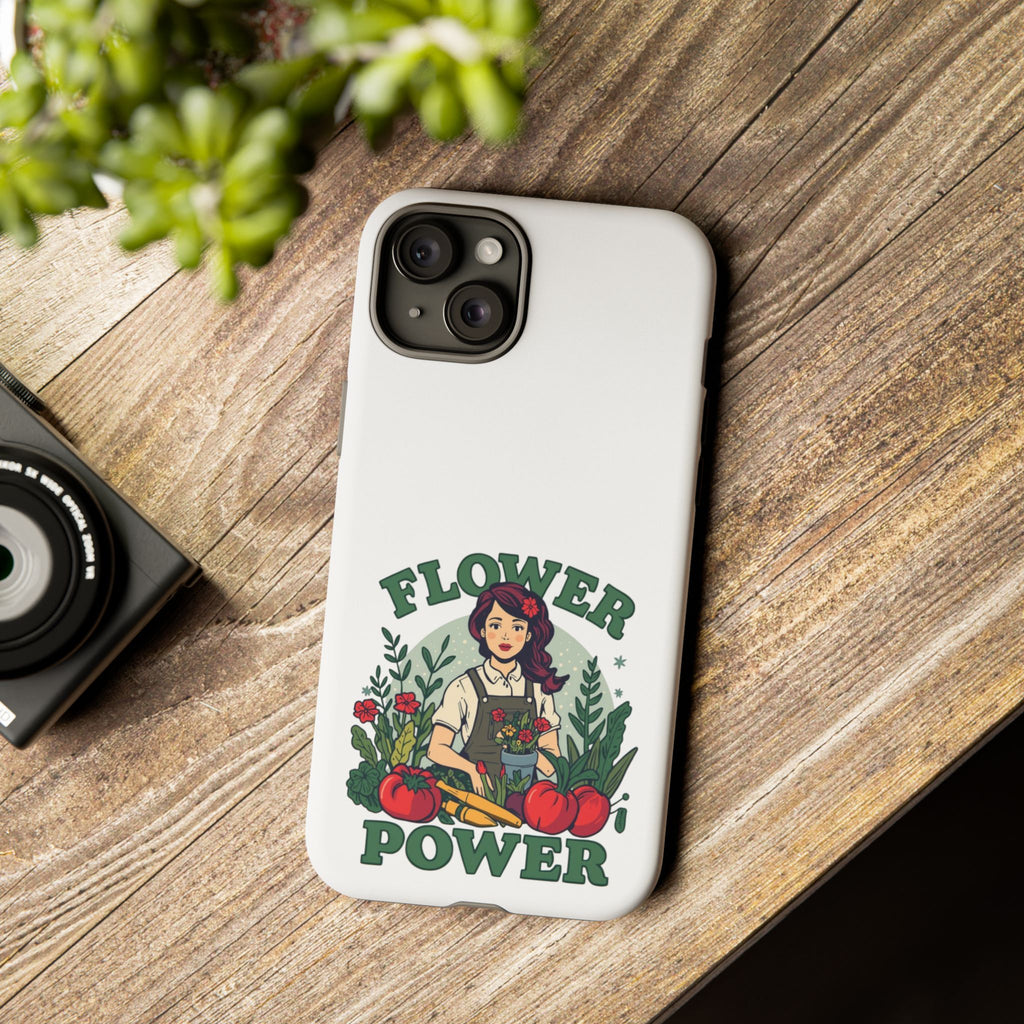 Phone Case - 'Flower Power' Retro Gardener Floral Protective Case