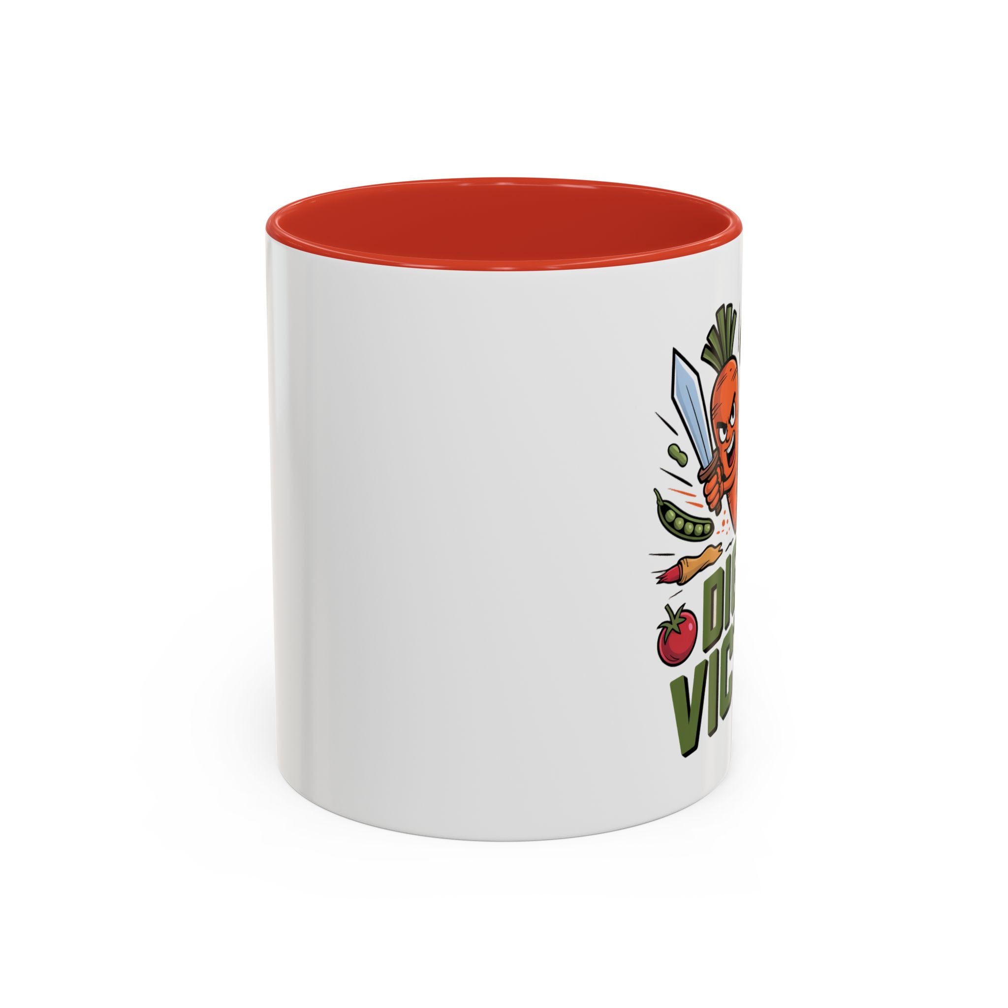 Dig For Victory Coffee Mug — Garden Veggie Cartoon Accent Mug (11/15oz)