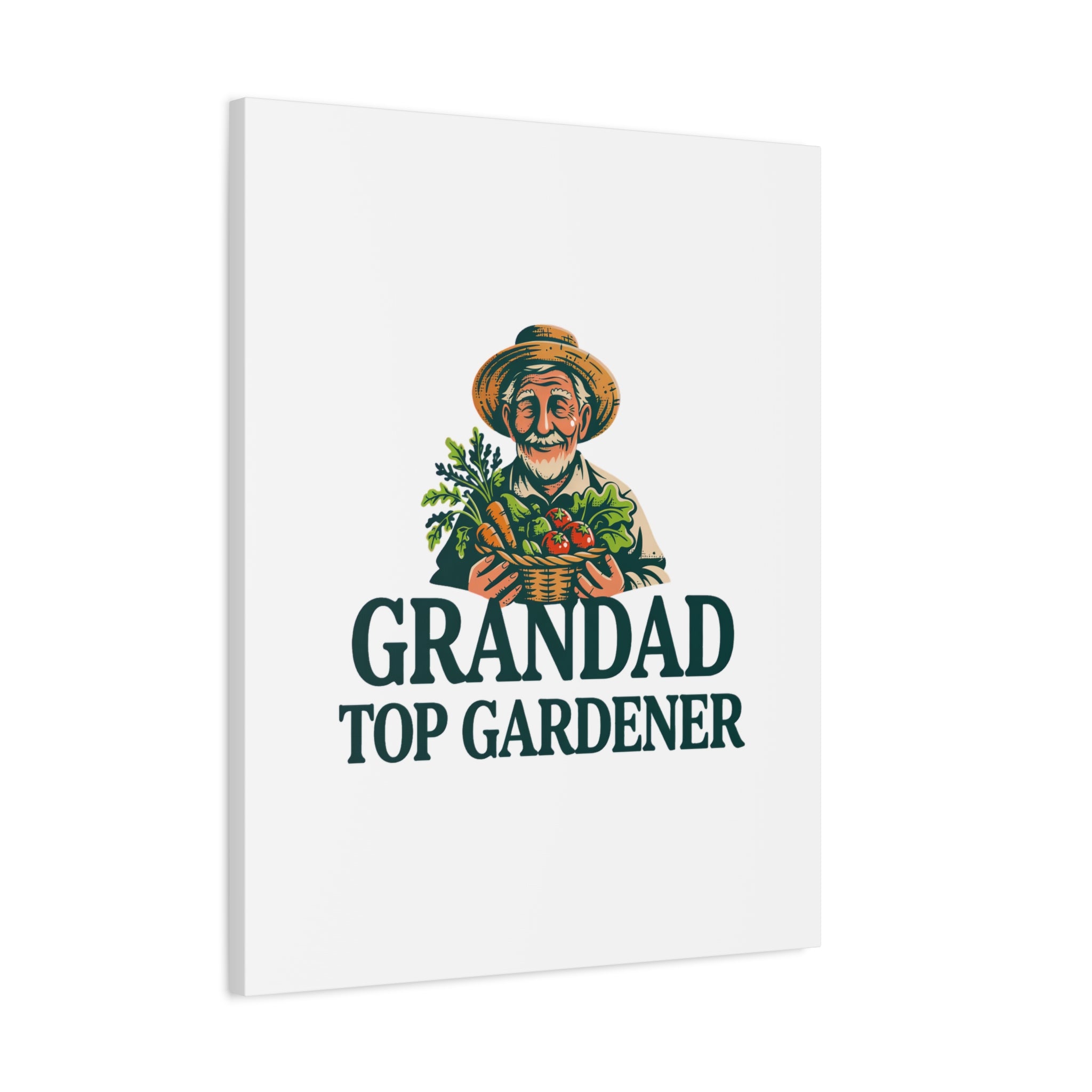 Grandad Top Gardener Canvas – Stretched Matte Wall Art