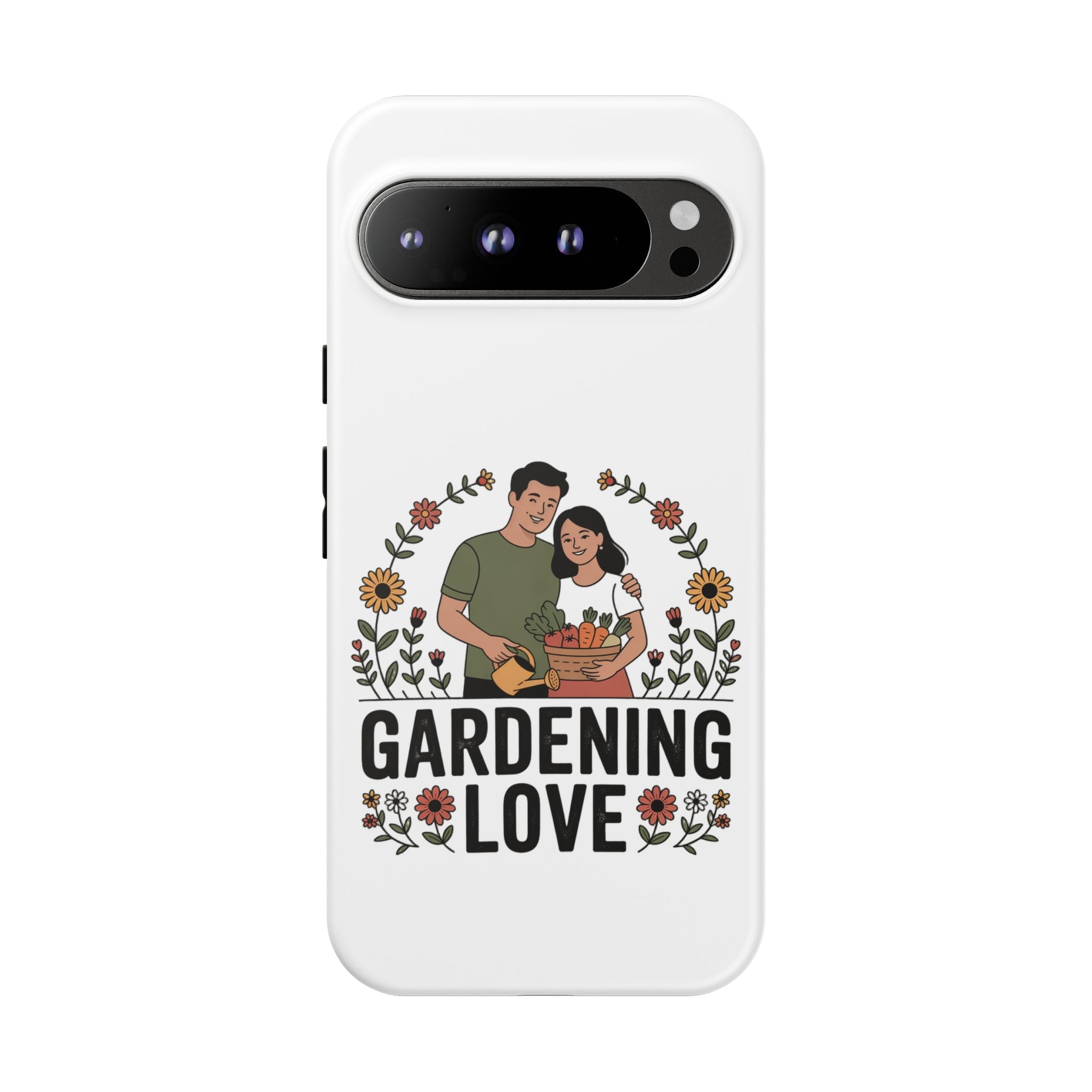 Gardening Love Phone Case — Floral Couple Protective Phone Cover