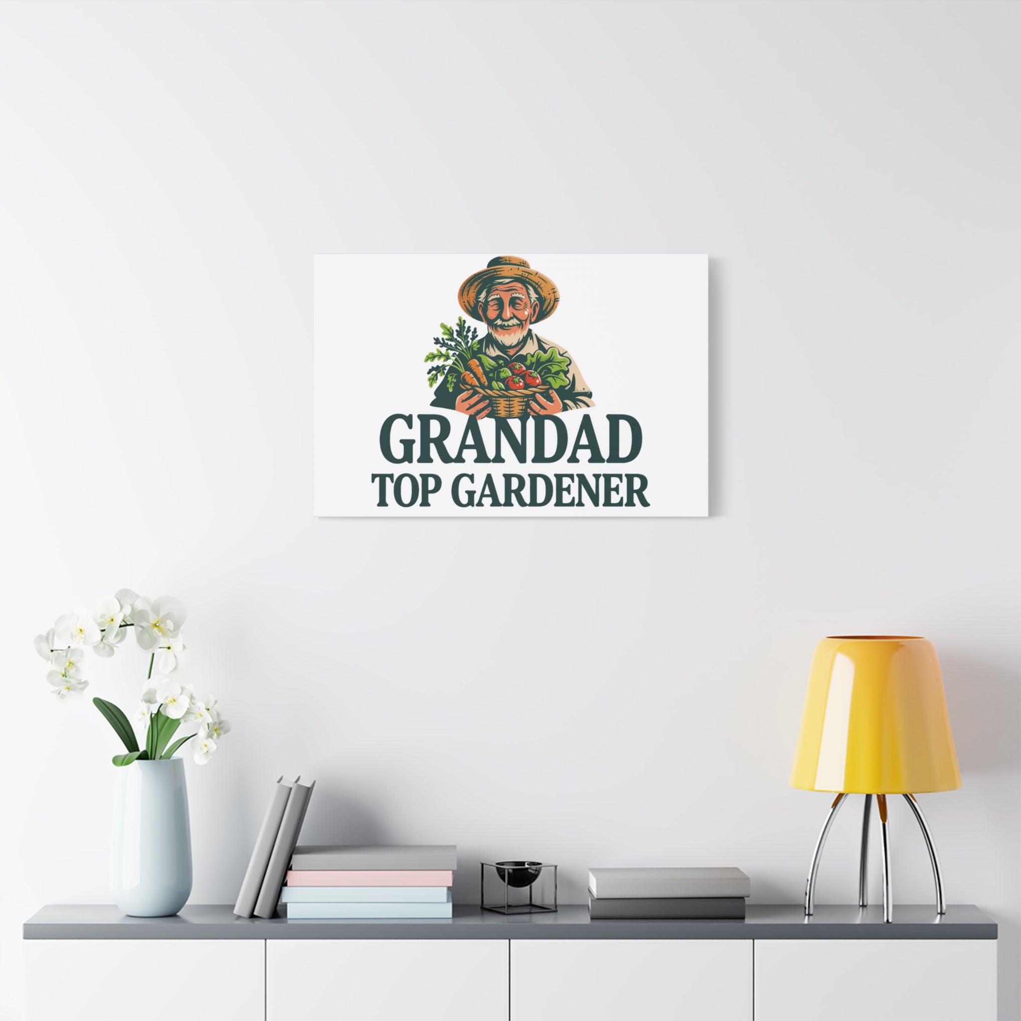 Grandad Top Gardener Canvas – Stretched Matte Wall Art