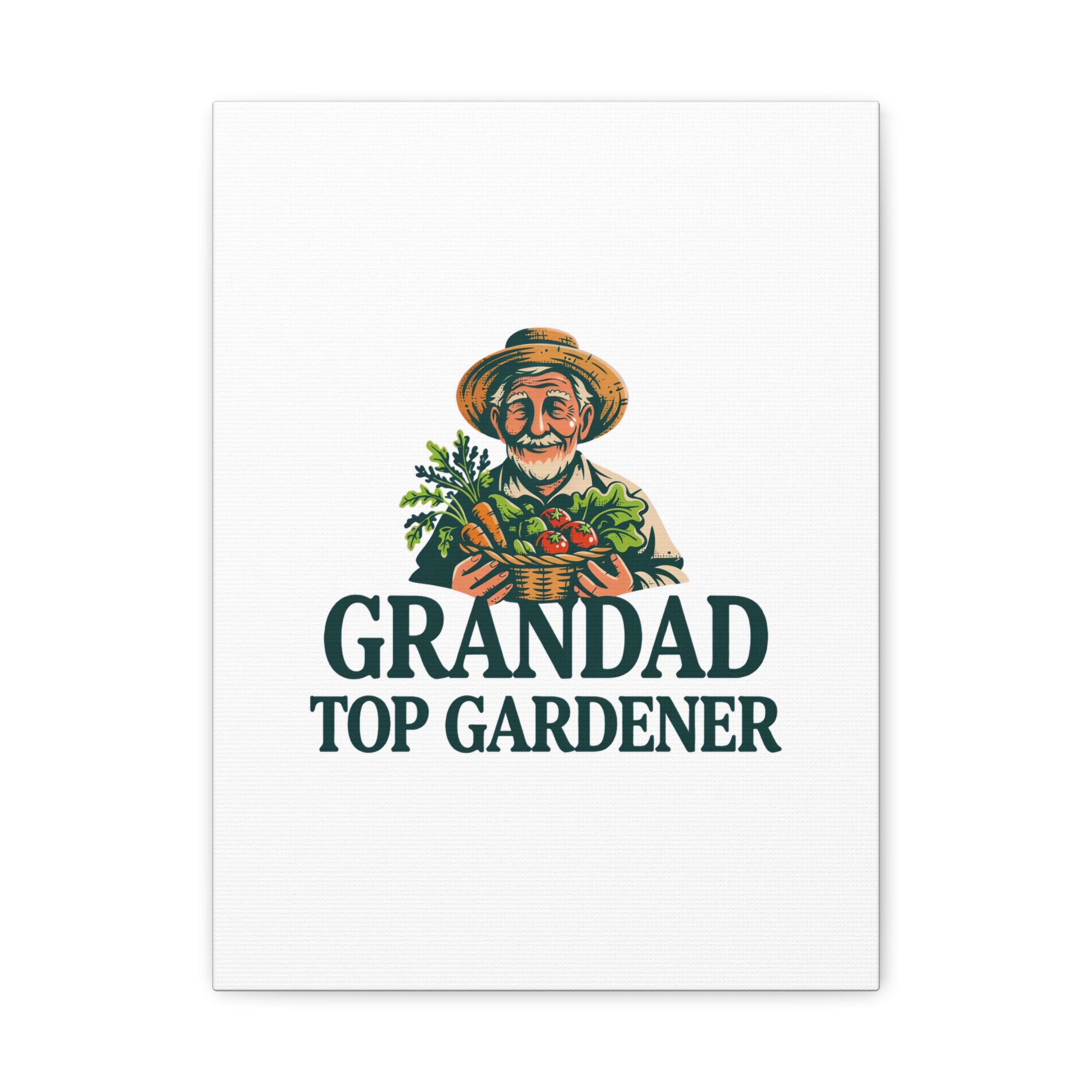 Grandad Top Gardener Canvas – Stretched Matte Wall Art